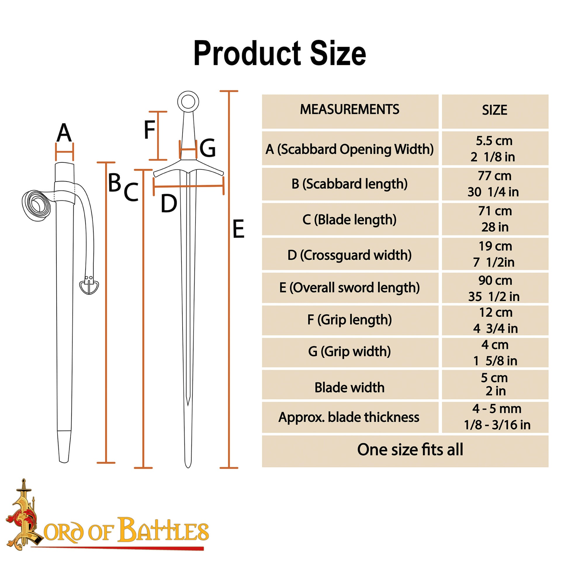 Hoja Medieval Tipo Xvi de Tipología Oakeshott Templada con Vaina de Cuero - Imagen 3