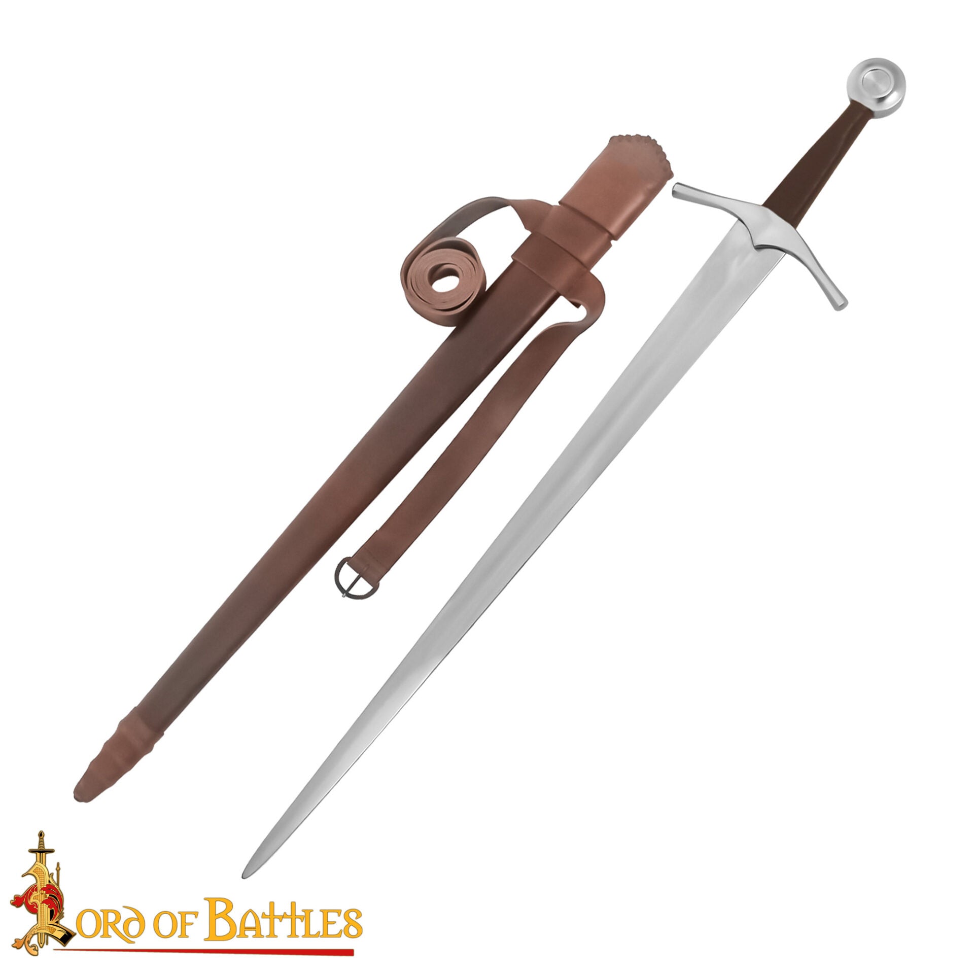 Hoja Medieval Tipo Xvi de Tipología Oakeshott Templada con Vaina de Cuero - Imagen 4