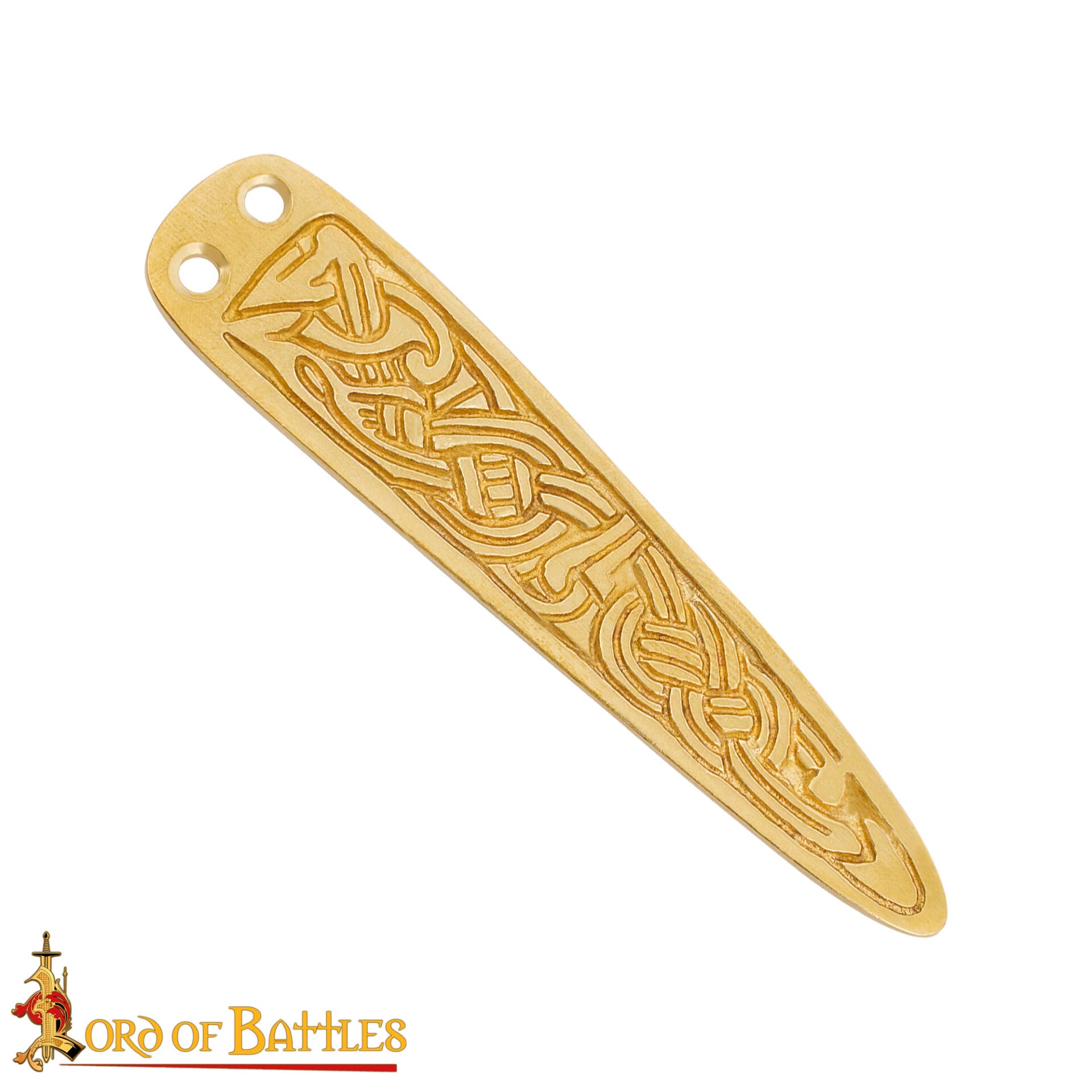 Cinturón de Latón Macizo con Nudos Celtas Chape Accesorio Funcional para Ropa - Imagen 2