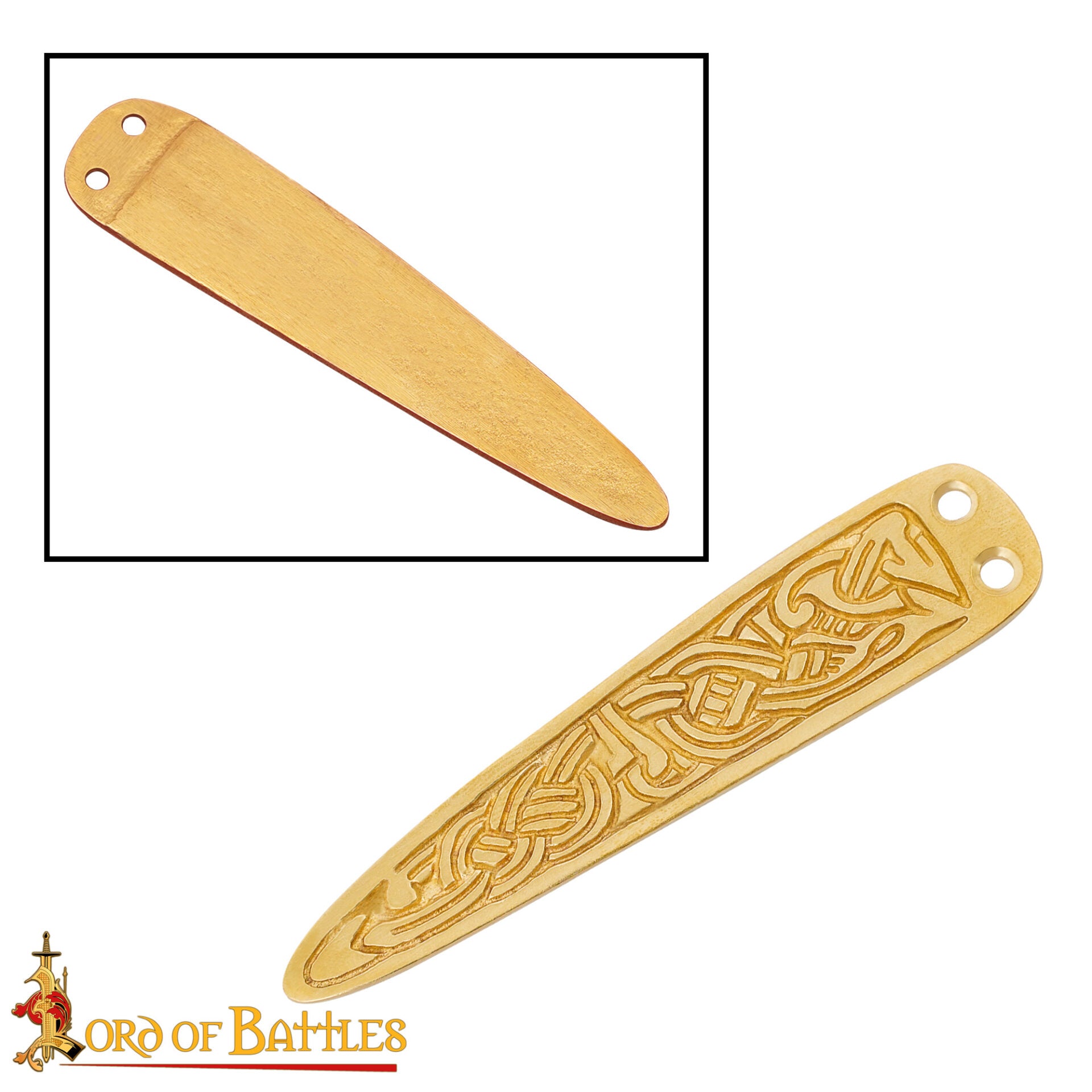 Cinturón de Latón Macizo con Nudos Celtas Chape Accesorio Funcional para Ropa - Imagen 3