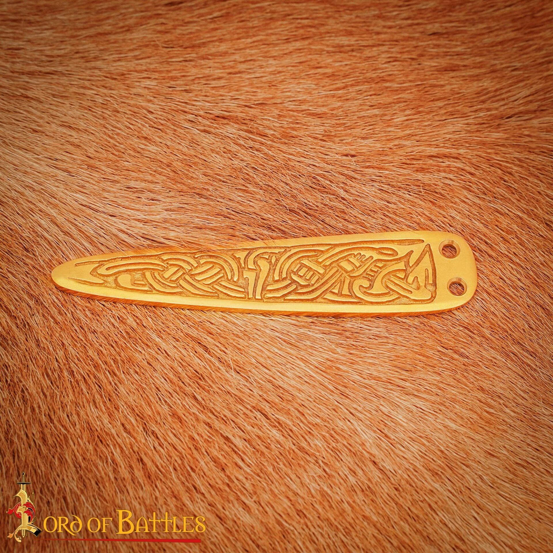 Cinturón de Latón Macizo con Nudos Celtas Chape Accesorio Funcional para Ropa - Imagen 1