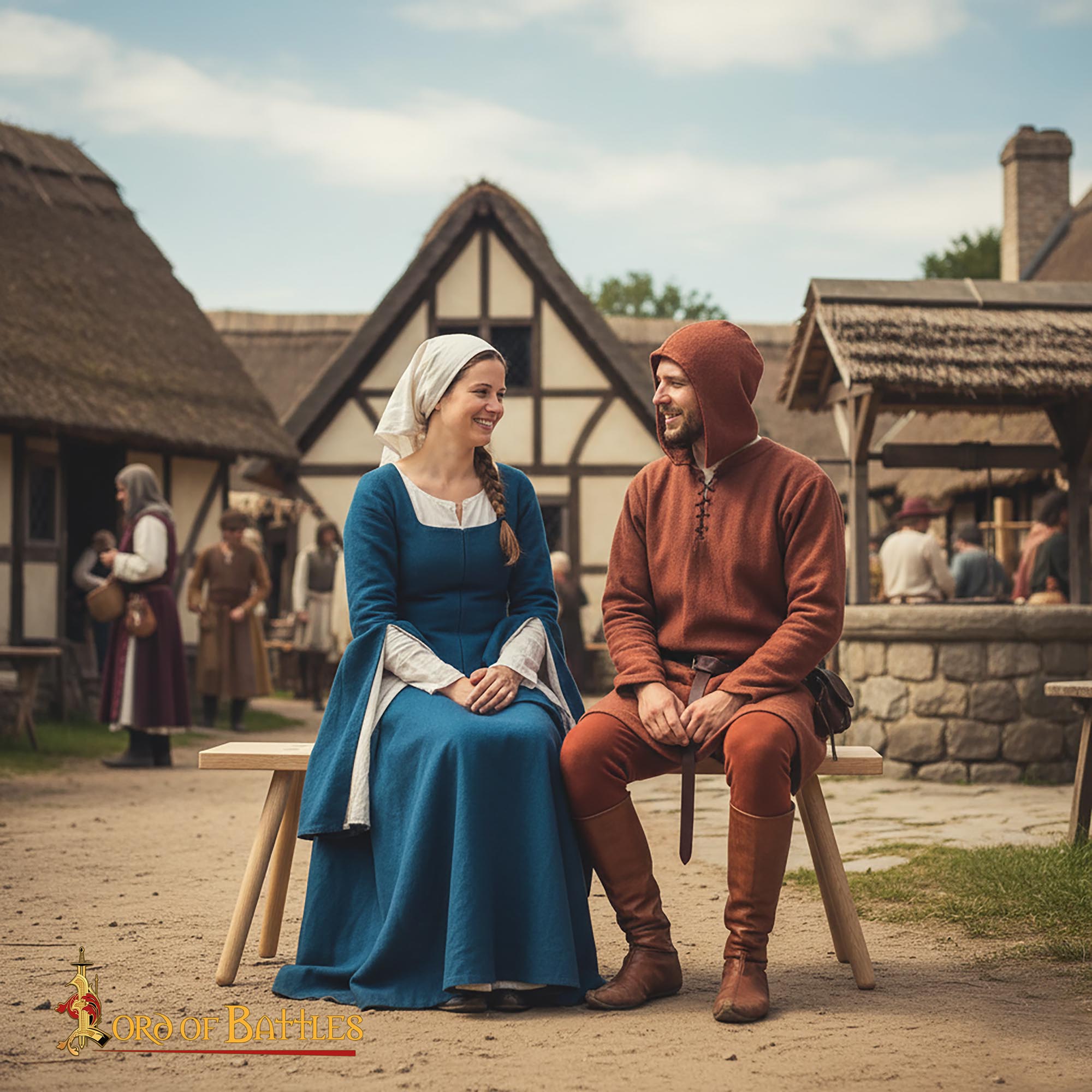 Banco Medieval de Madera - Asientos Campamento Madera de Fresno - Imagen 2