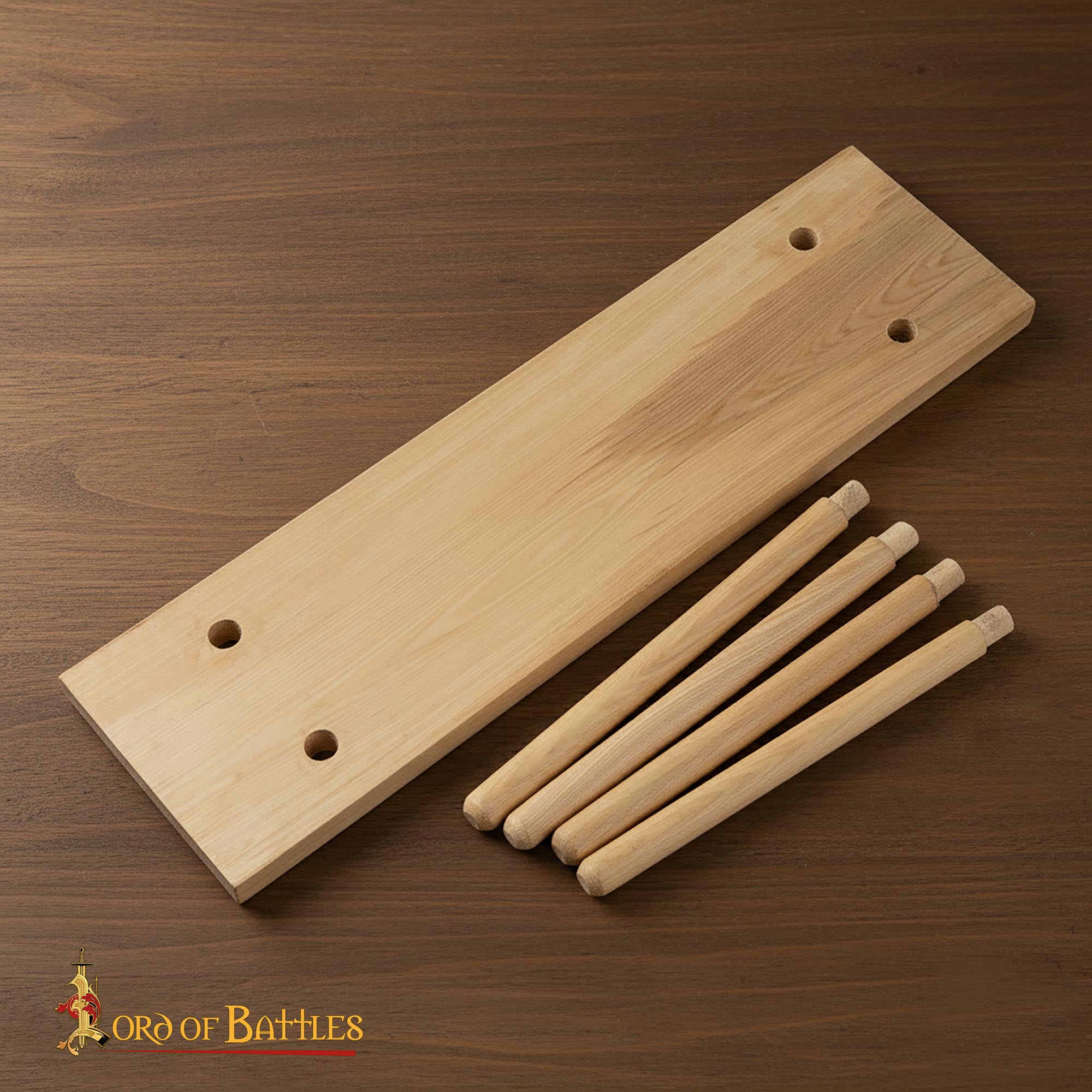 Banco Medieval de Madera - Asientos Campamento Madera de Fresno - Imagen 5