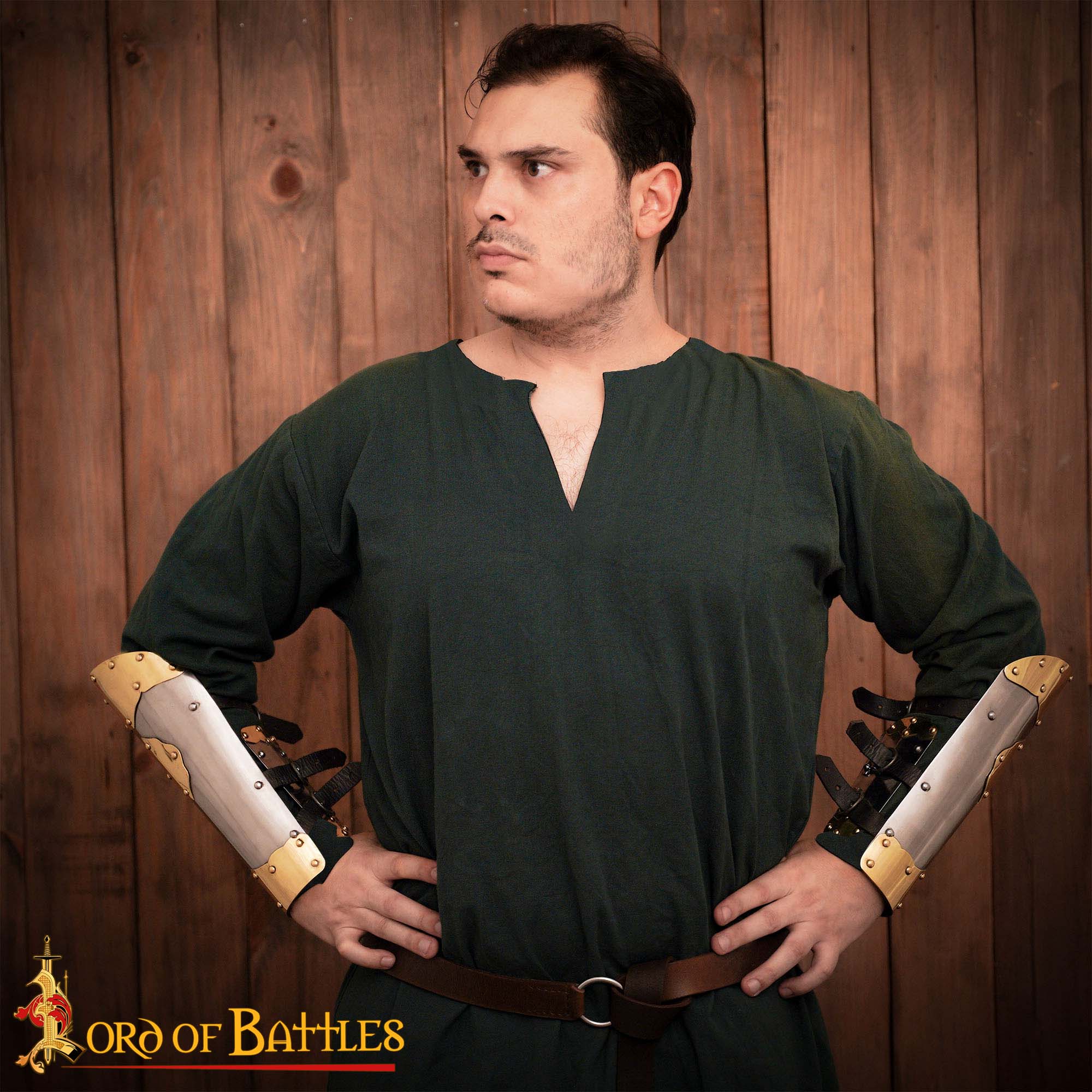 Vambrace de Húsar con Herrajes de Latón - Acero Calibre 16 y Latón Calibre 18 - Imagen 7