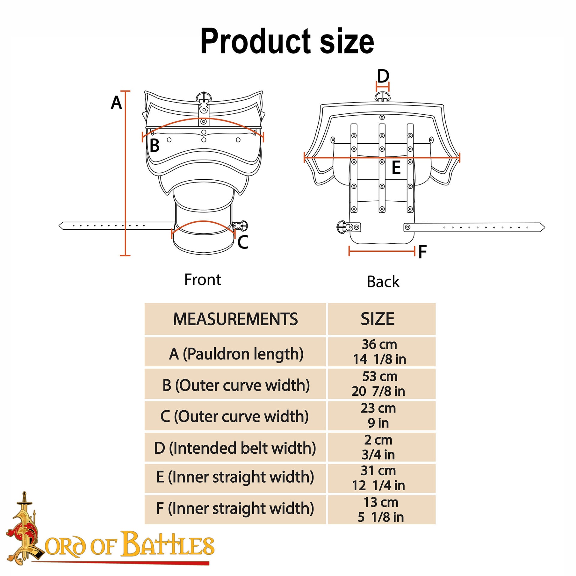 Medieval Steel Pauldrons - Armadura de Hombro de Caballero con Crestas - Imagen 3