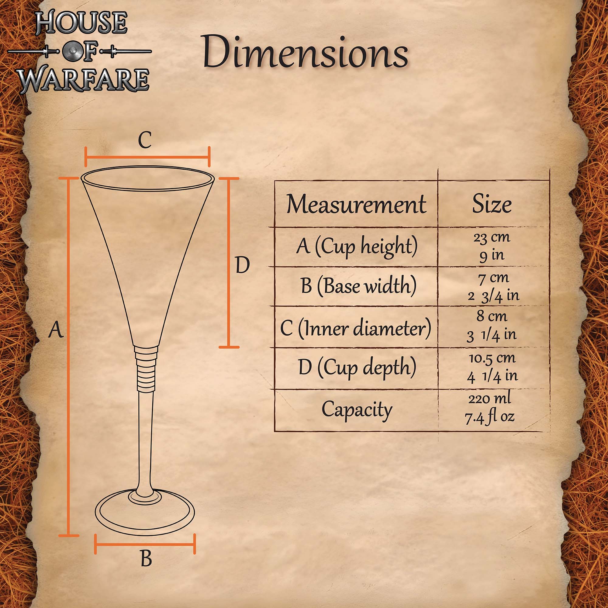 Copa Medieval Cáliz de Latón - Grabado Vintage Drinkware - Imagen 3