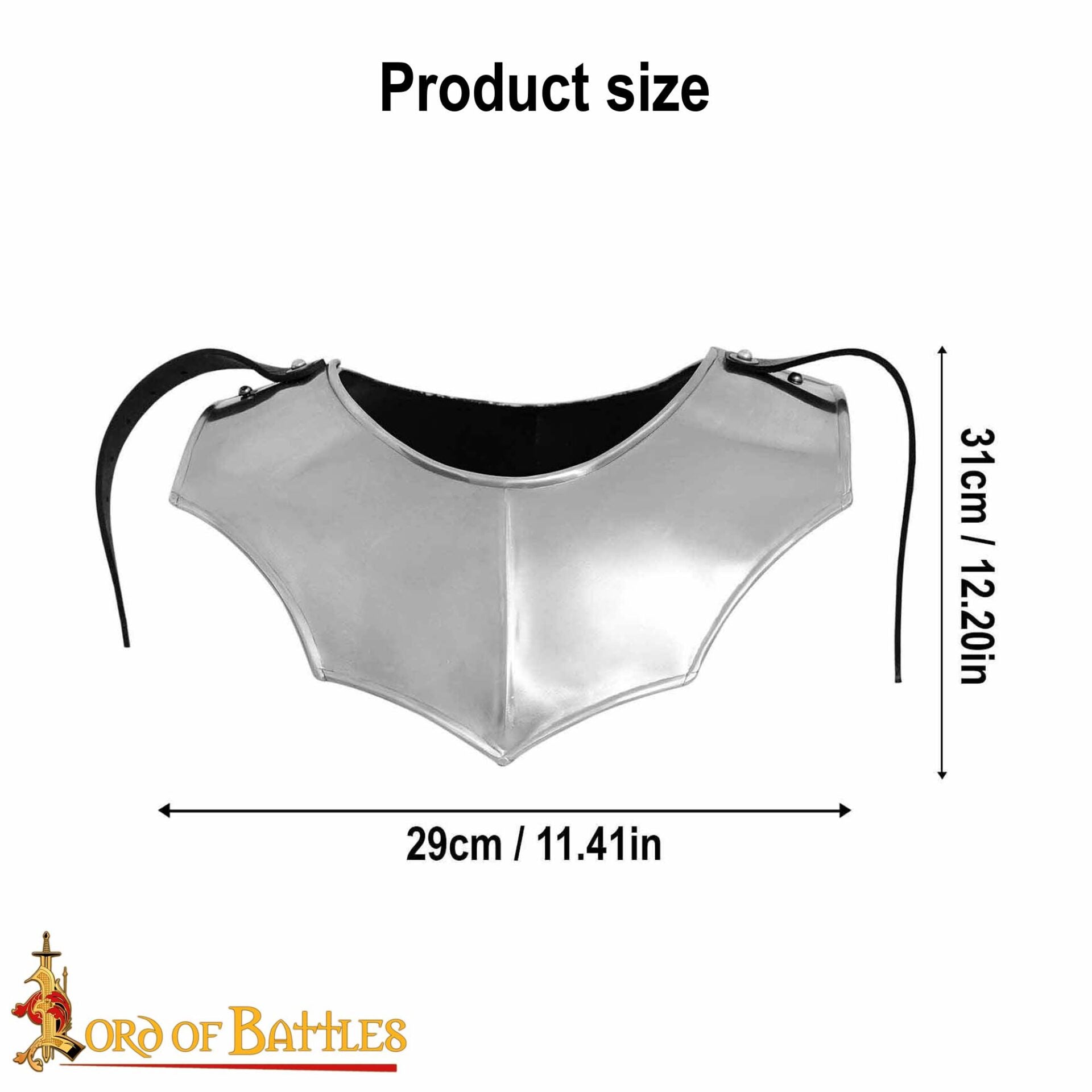 Gorget de Acero Medieval de Caballero Vengador - Imagen 3