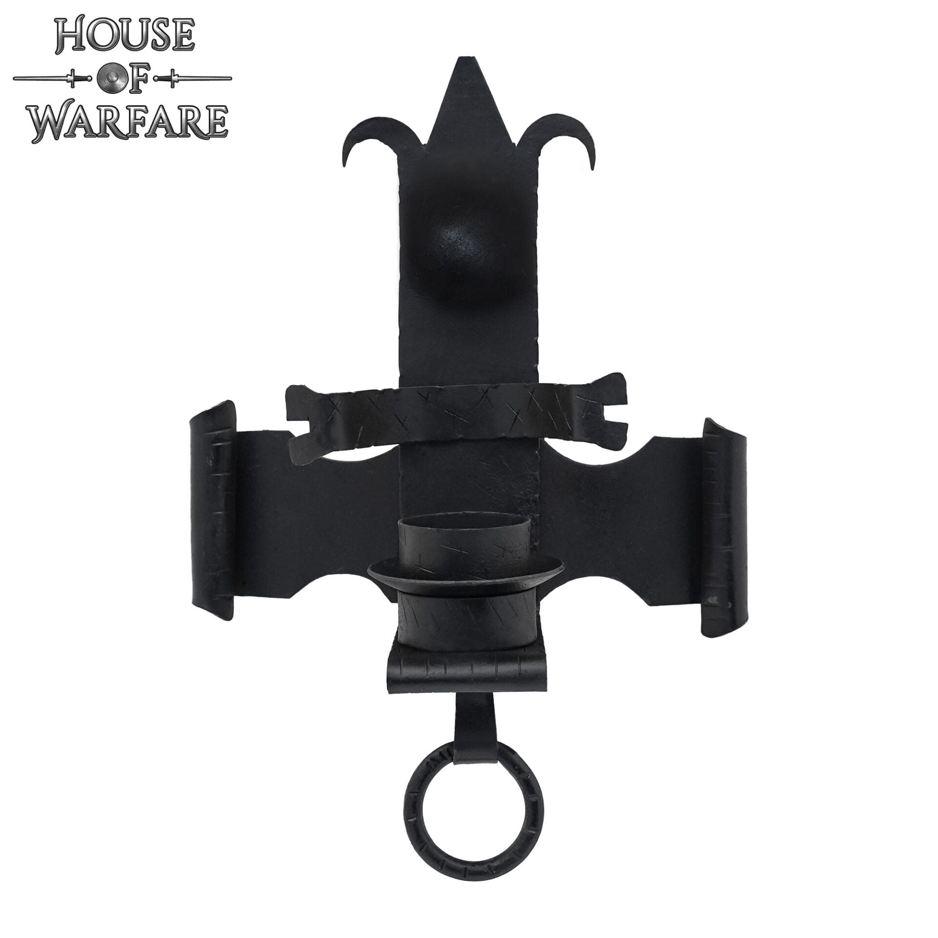 Castillo Medieval Candelabro de Pared de Hierro | Portavelas Gótico Forjado a Mano - Imagen 4