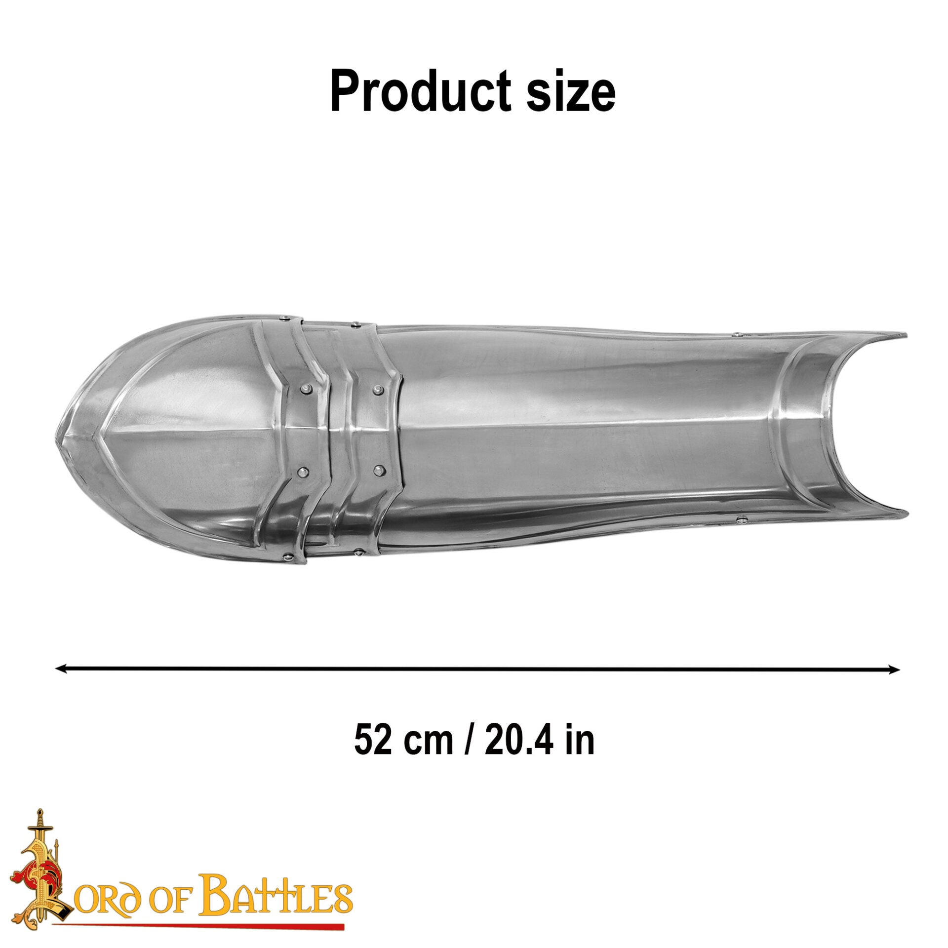 Armadura Gótica de Piernas con Rodilleras del Siglo Xv - Grebas de Acero para Larp Calibre 18 - Imagen 3