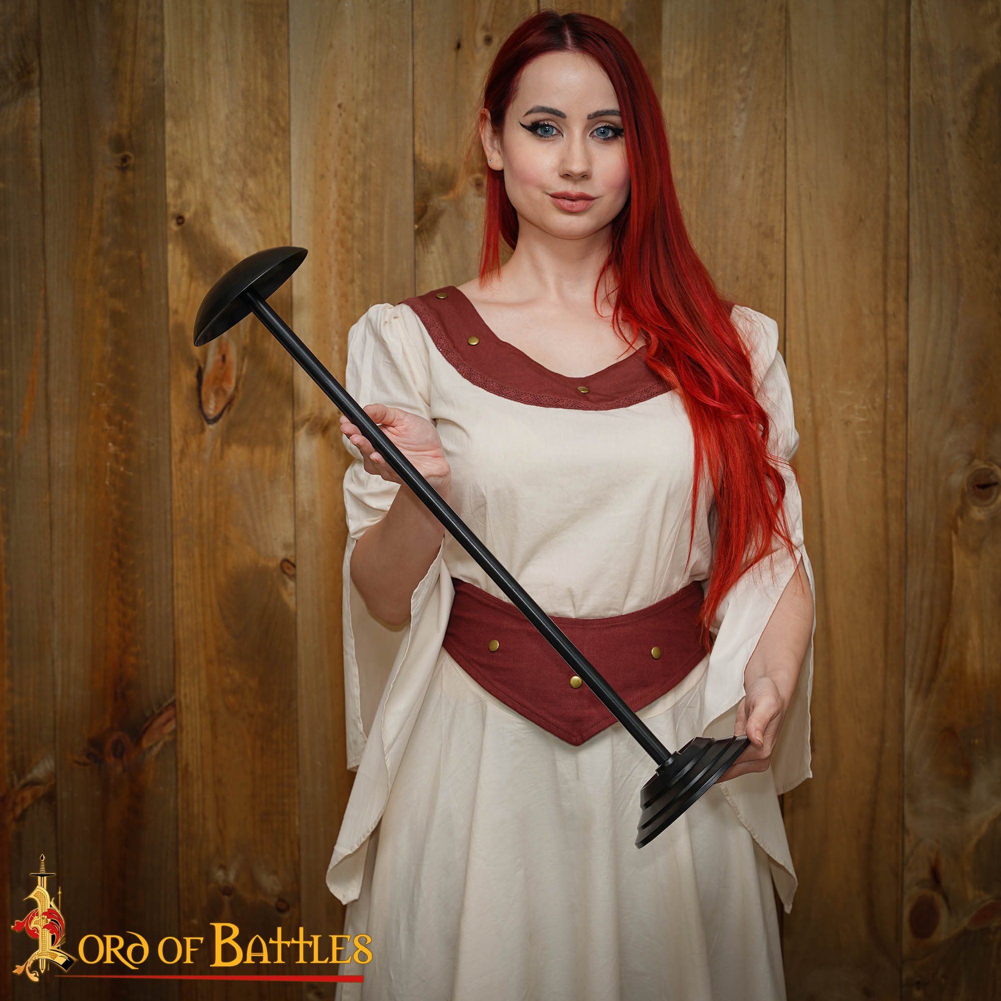 Soporte de Casco de Hierro Hecho a Mano de 25" de Altura para Cascos con o sin Aventail - Imagen 2