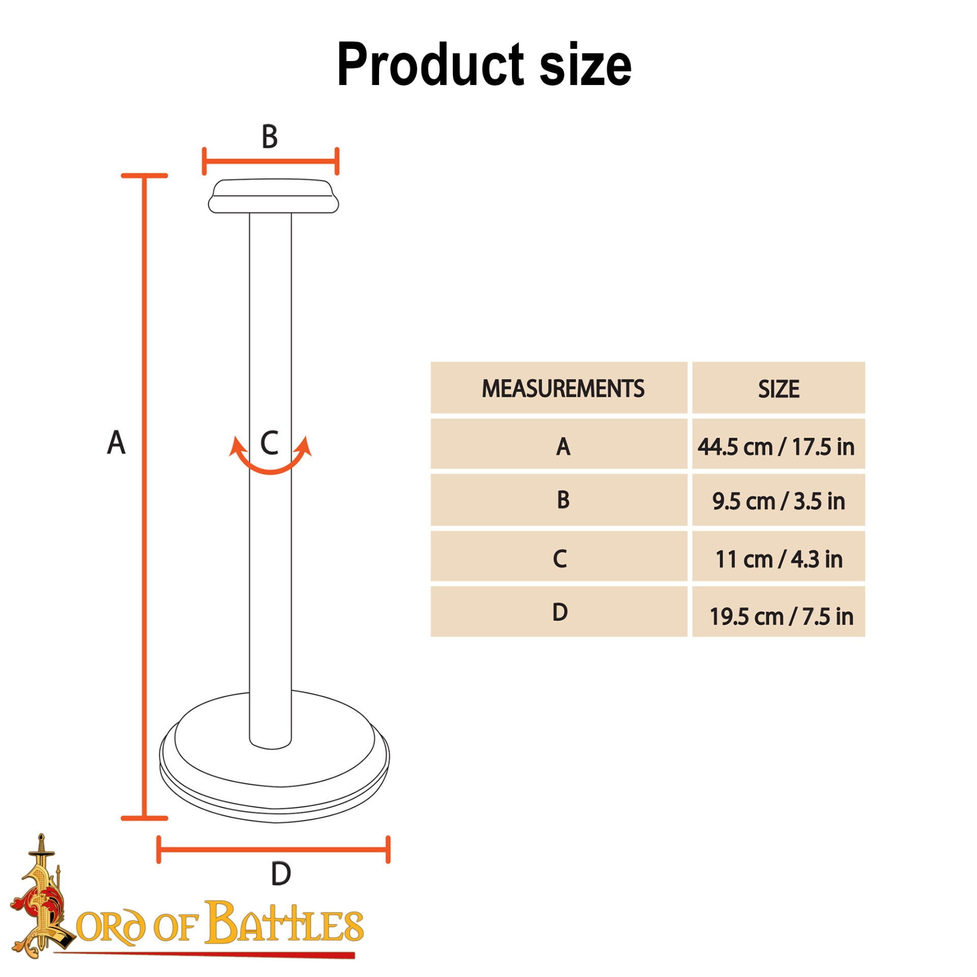 Soporte de Madera Desmontable Hecho a Mano para Cascos con o sin Aventail - Imagen 3