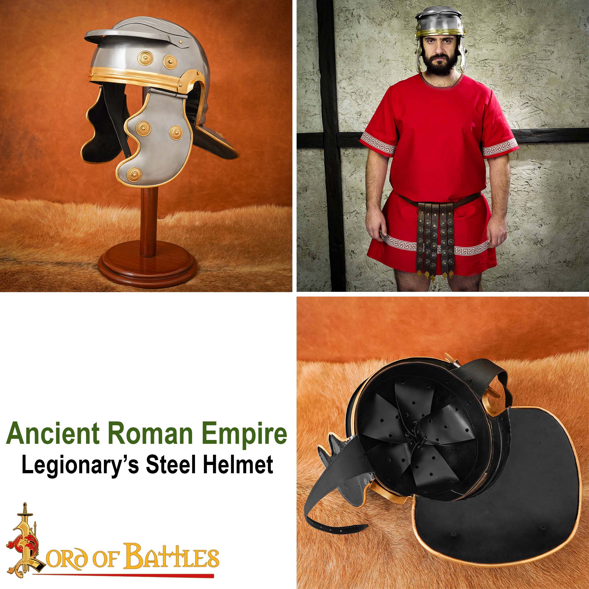Casco de Acero de Legionario del Antiguo Imperio Romano - Imagen 8