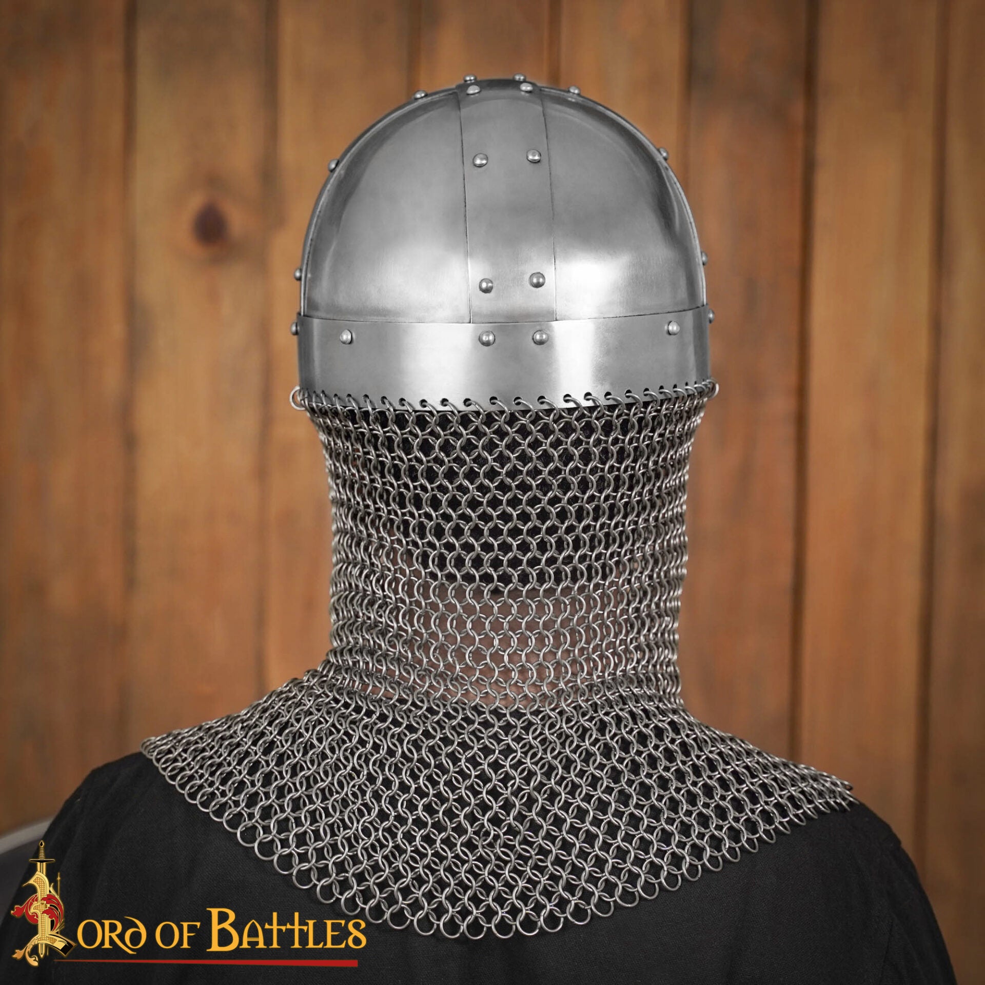 Casco de Gafas Vikingo con Coraza de Cota de Malla de 16 Calibre - Imagen 6