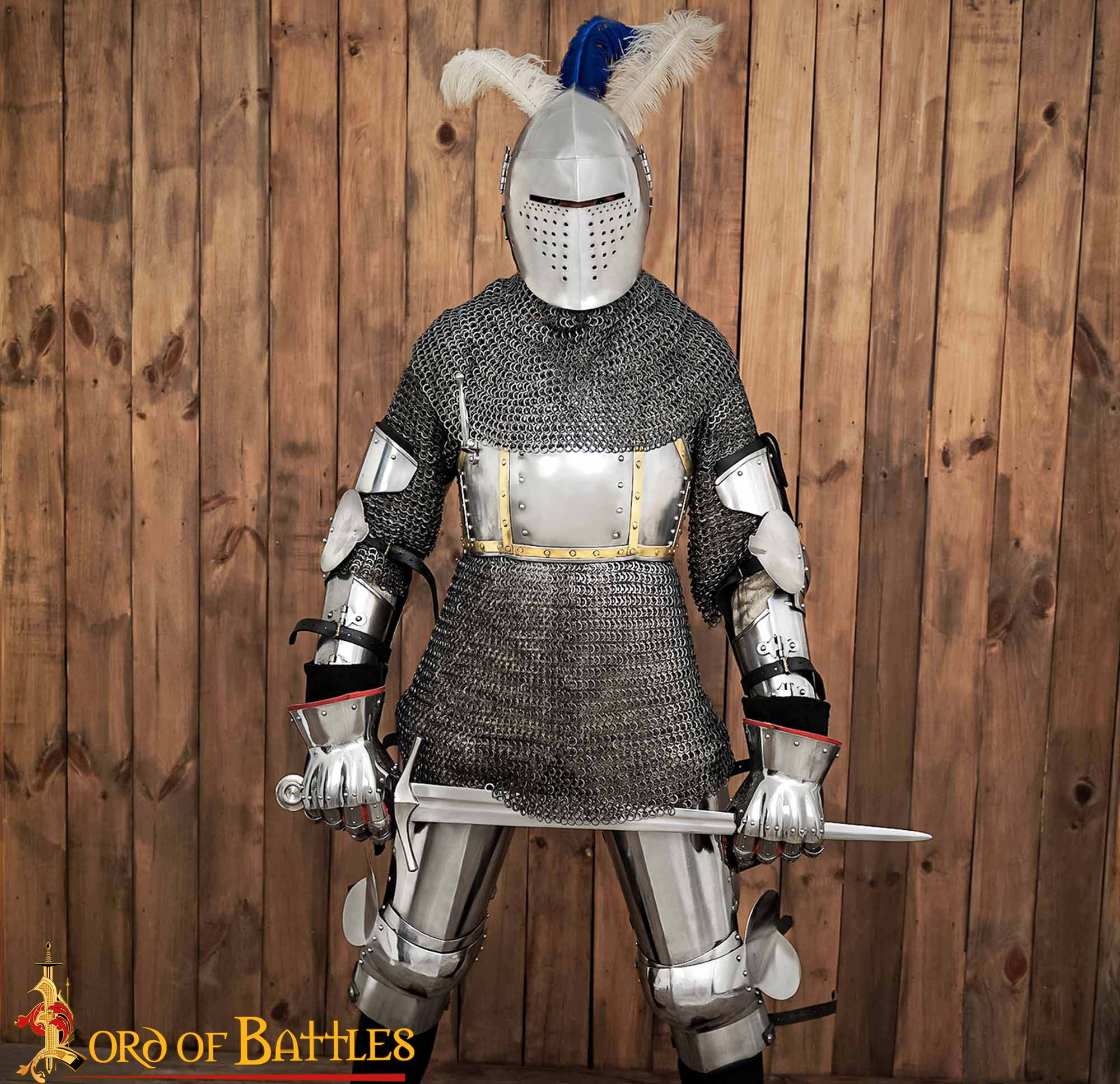 Casco Bascinet Medieval de Visera Completa Calibre 14 - Imagen 2