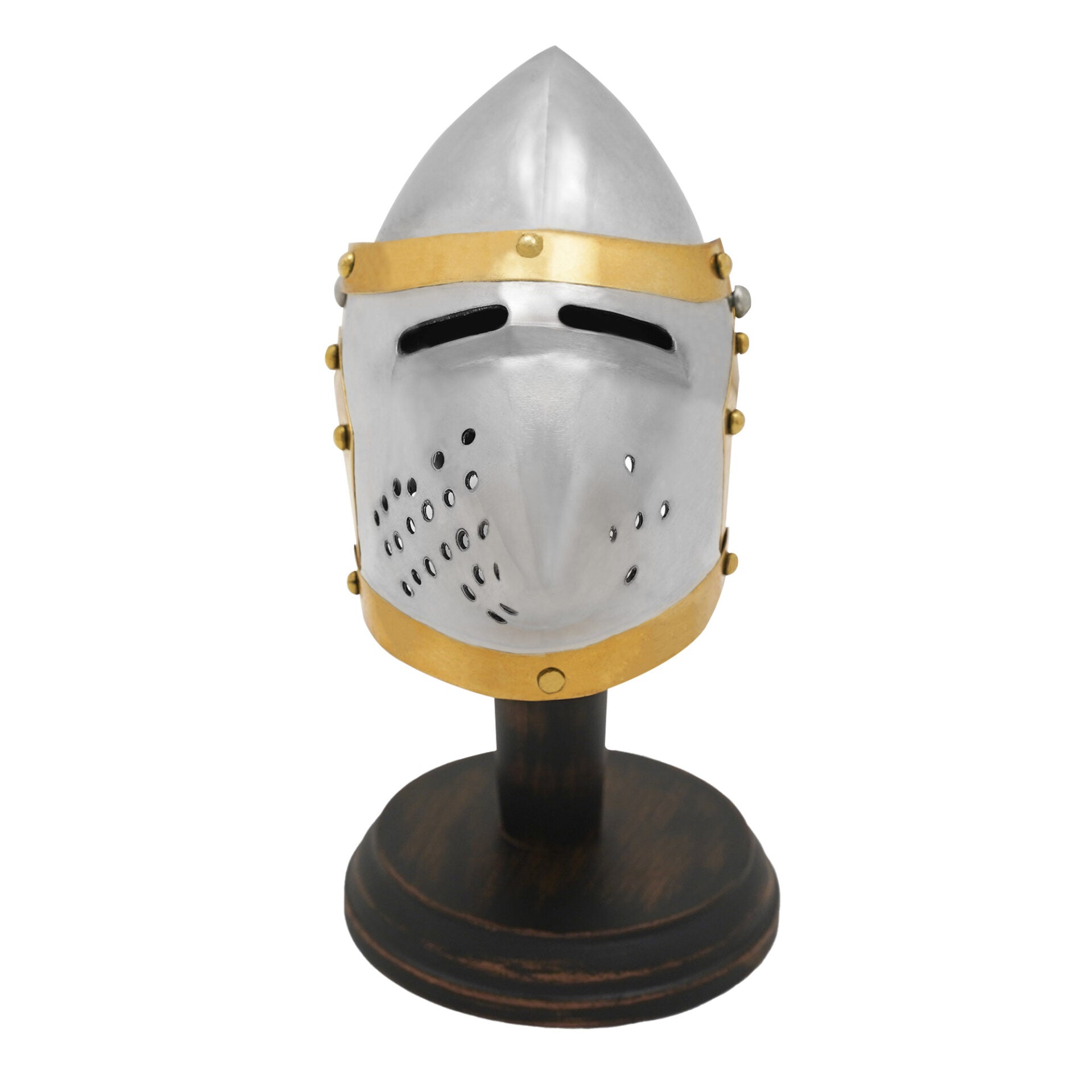 Mini Casco Pequeño Decorativo Cara de Cerdo Bascinet - Réplica de Casco Medieval - Imagen 4