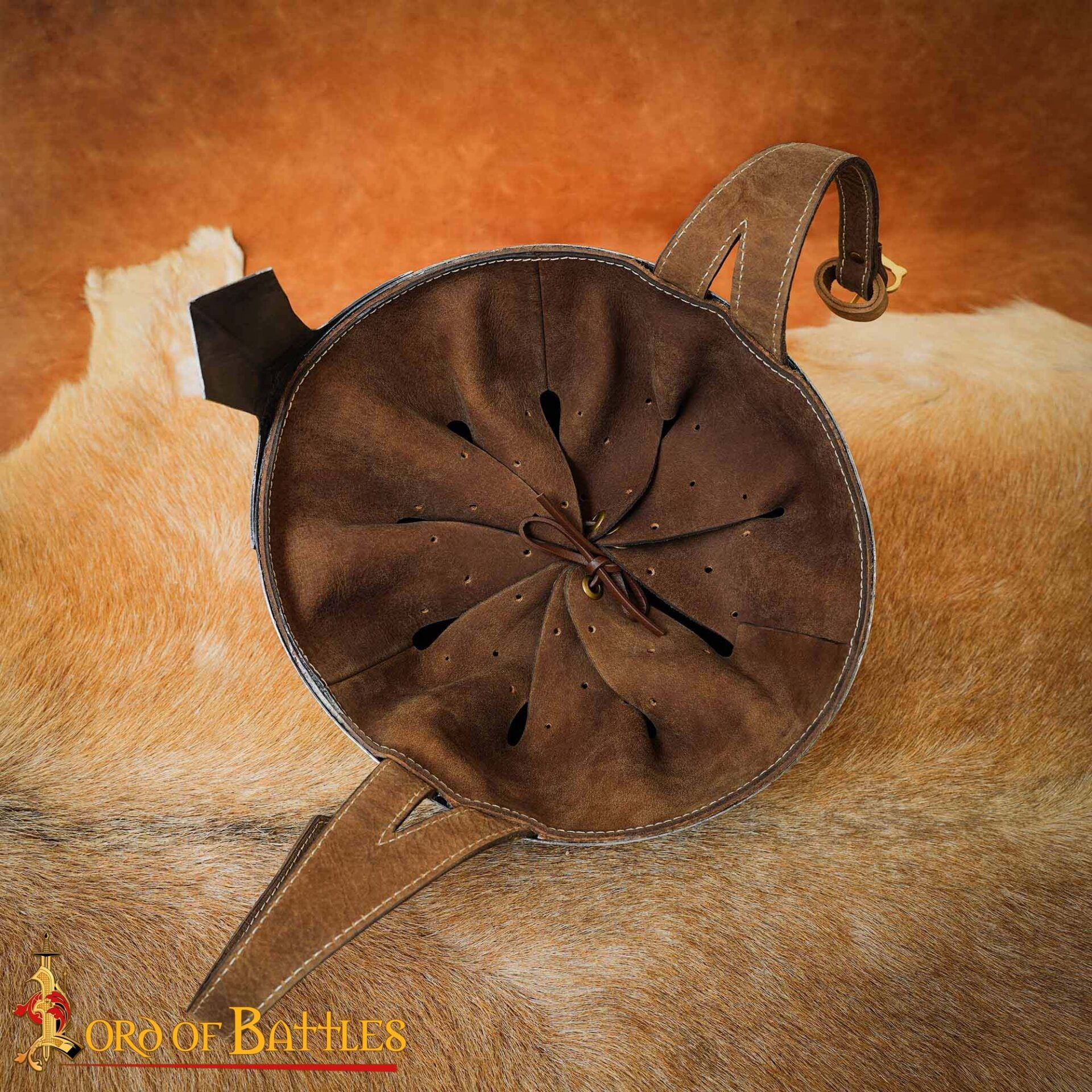 Casco Medieval Nasal Spangenhelm con Forro de Cuero - Imagen 6