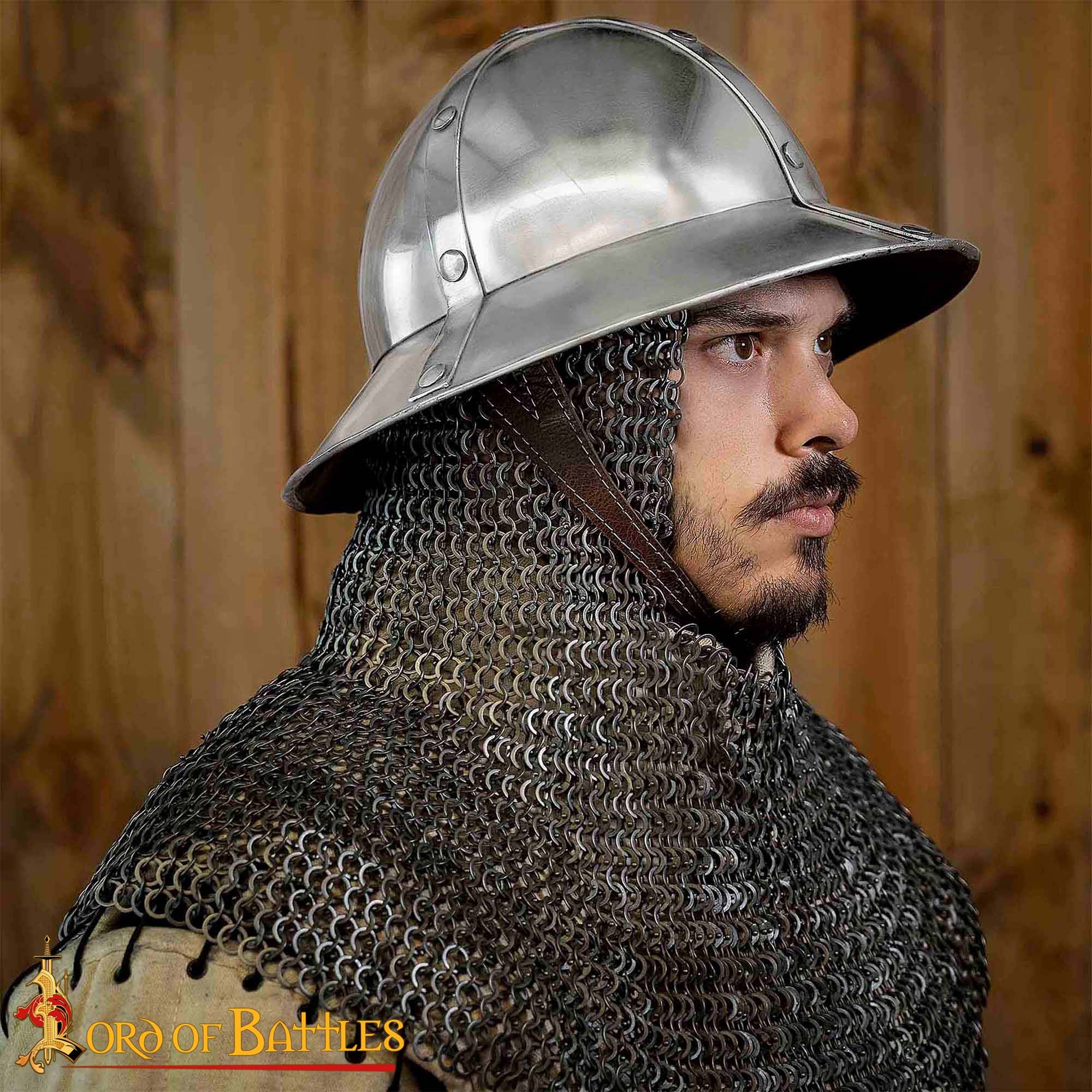 Casco de Infantería del Siglo Xiii-xiv con Forro de Cuero Calibre 16 - Imagen 5