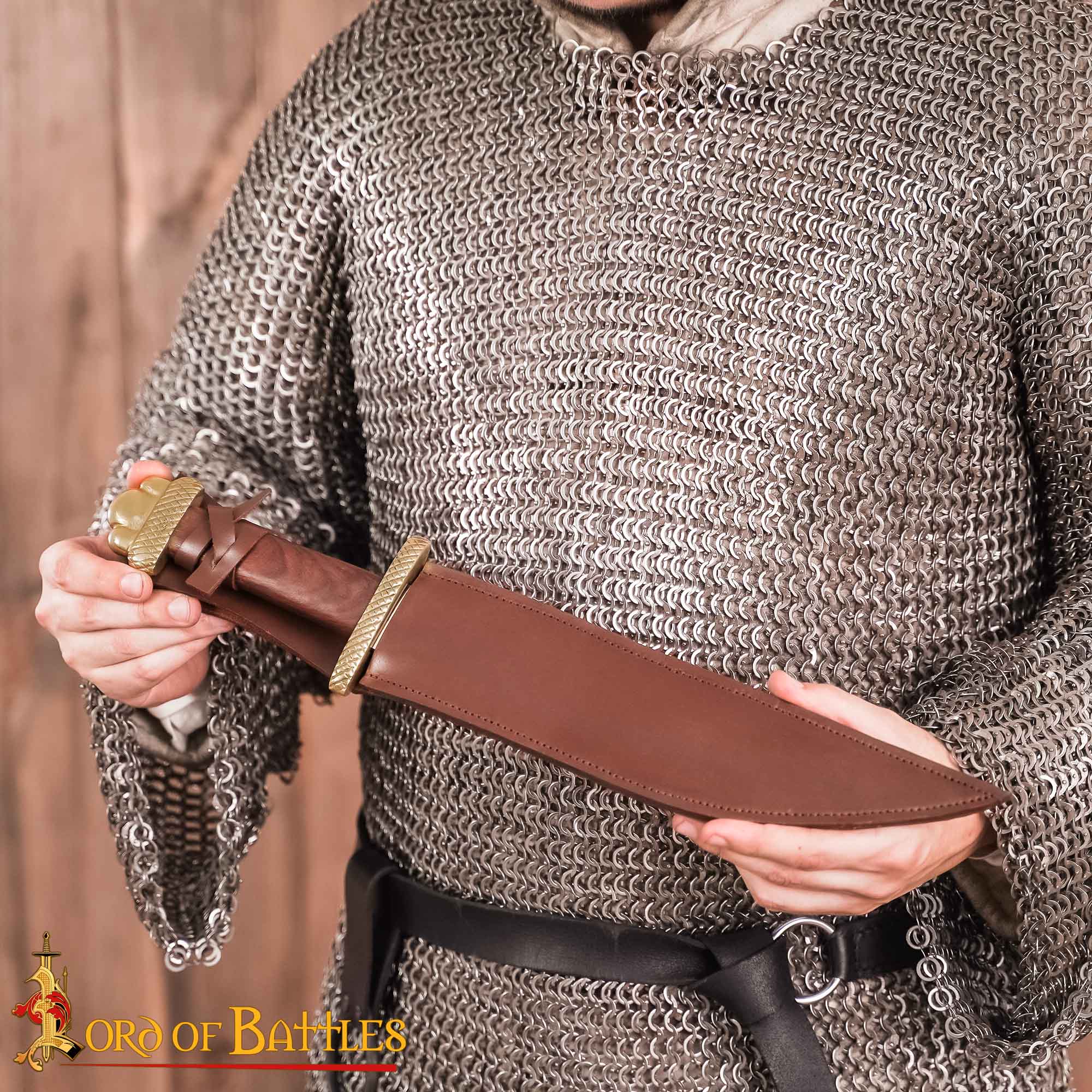 Daga Vikinga Seax con Vaina de Cuero - Imagen 2