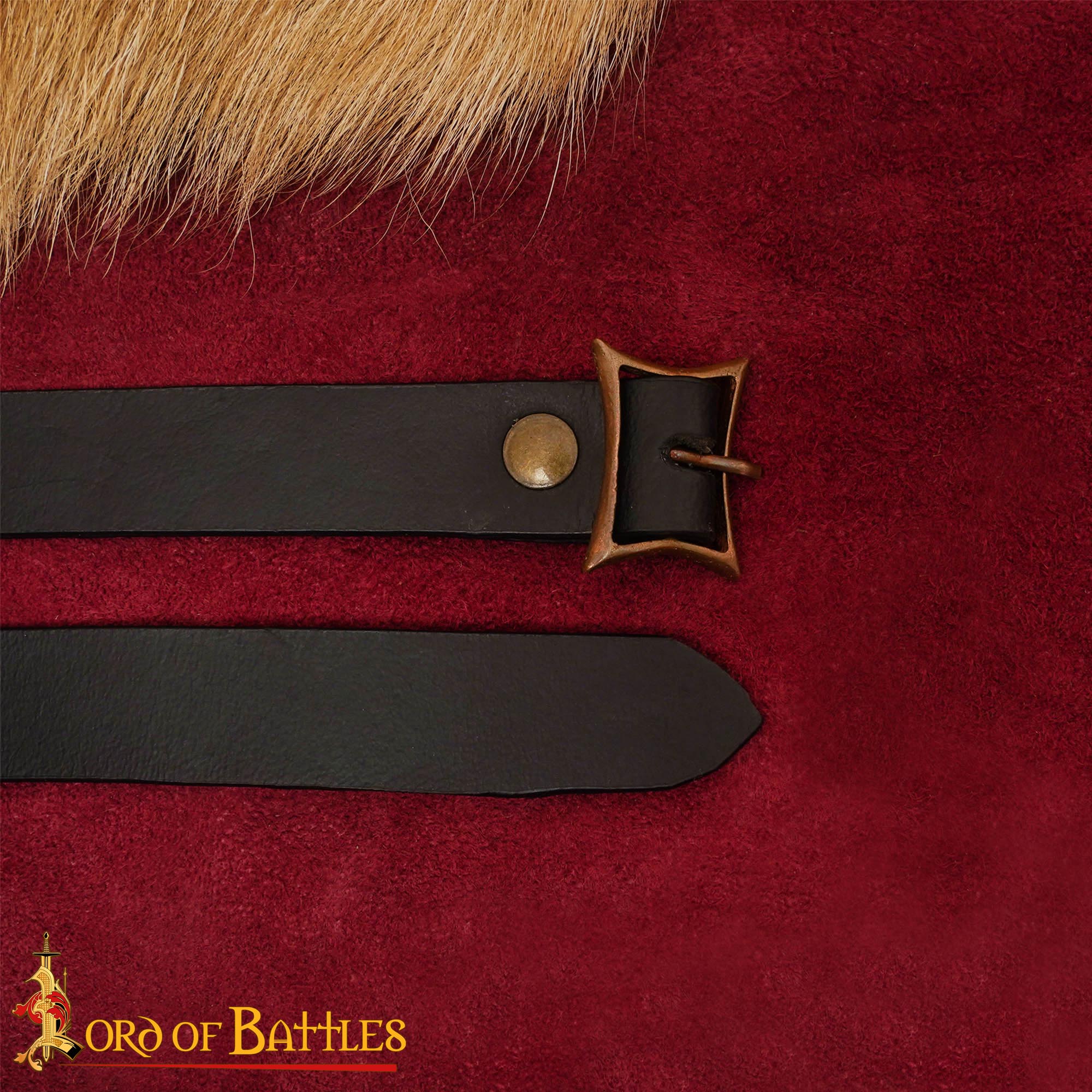 Cinturón Altomedieval con Hebilla Rectangular de Bronce - Imagen 7