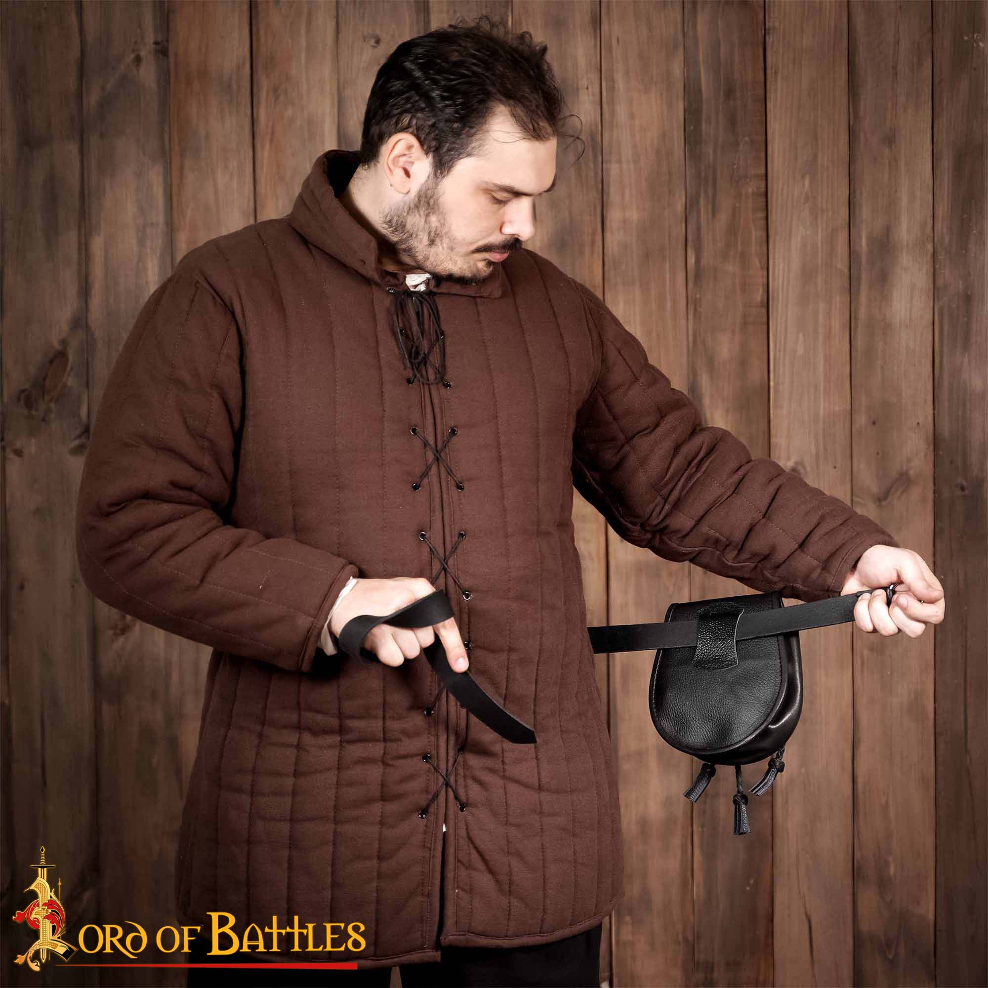 Sporran Medieval con Borlas Trenzadas Hecho a Mano de Cuero Genuino - Imagen 5