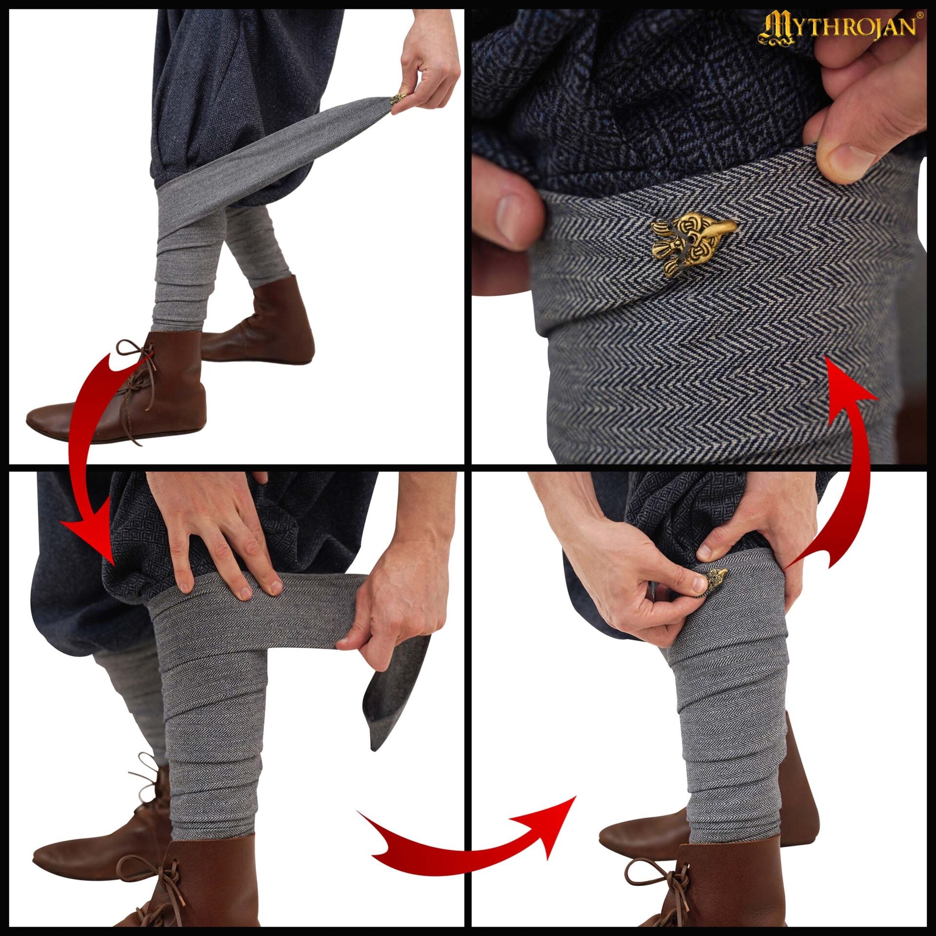 Cubrepiernas de Lana Raven Viking: Practicidad y Protección con Detalles Históricos - Imagen 6