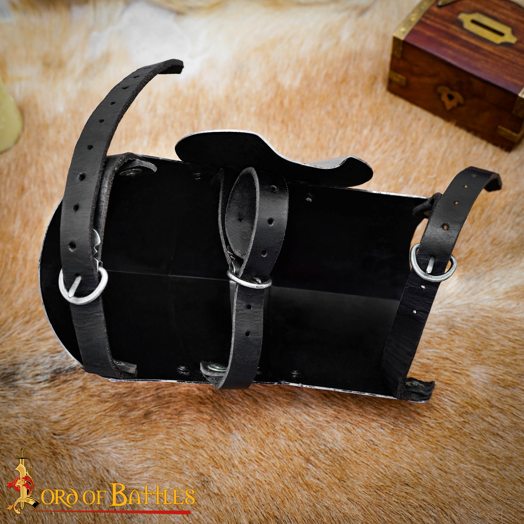 Armadura de Rodilla de Arquero Poleyns del Siglo Xv, Calibre 16 - Imagen 7