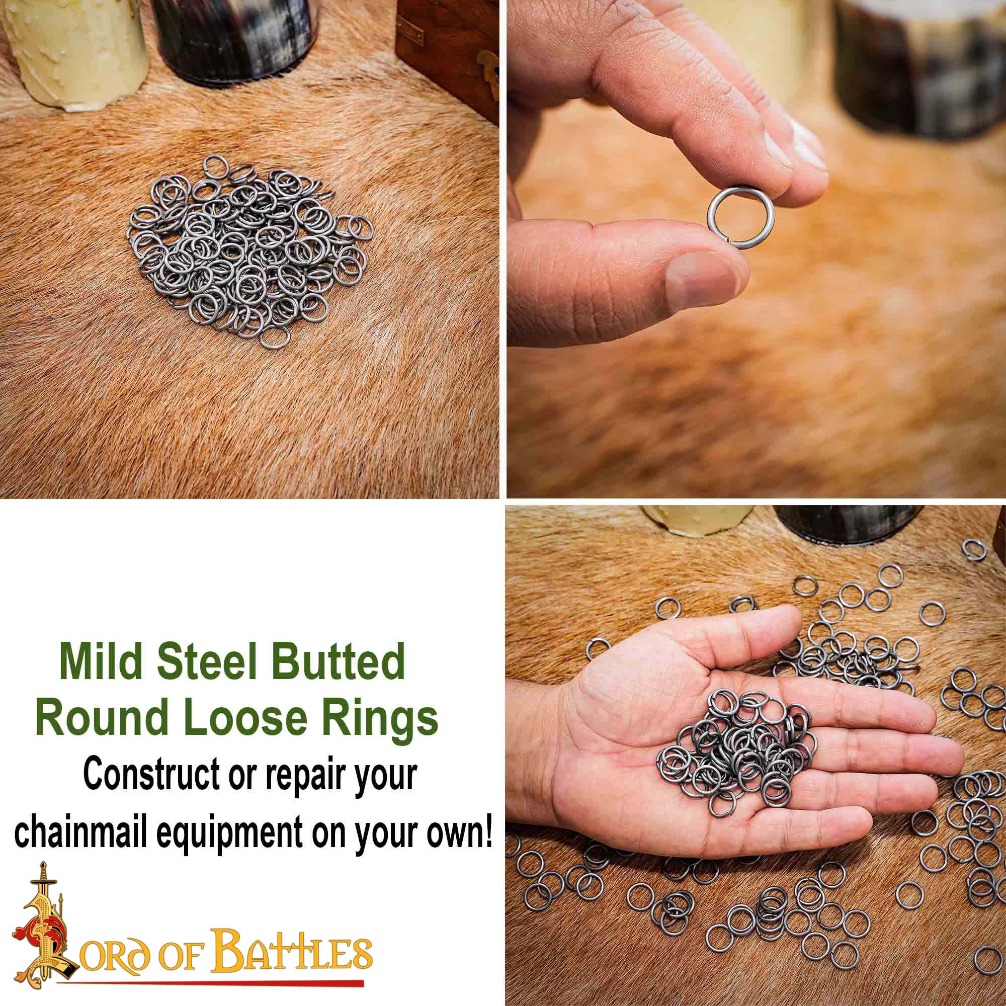 Anillos Sueltos de Acero - Anillo Conificado de 9 Mm - Calibre 16, Acabado Natural - 1kgs - Ideal para Bricolaje y Reparaciones de Cota de Malla - Imagen 8