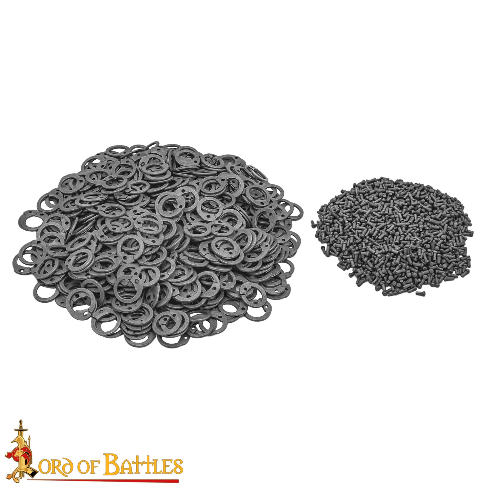 Anillas Planas de Acero - Anilla Plana de 7mm - Calibre 18, Acabado Natural - 1kgs - Ideal para Reparaciones y Bricolaje de Cota de Malla - Imagen 4