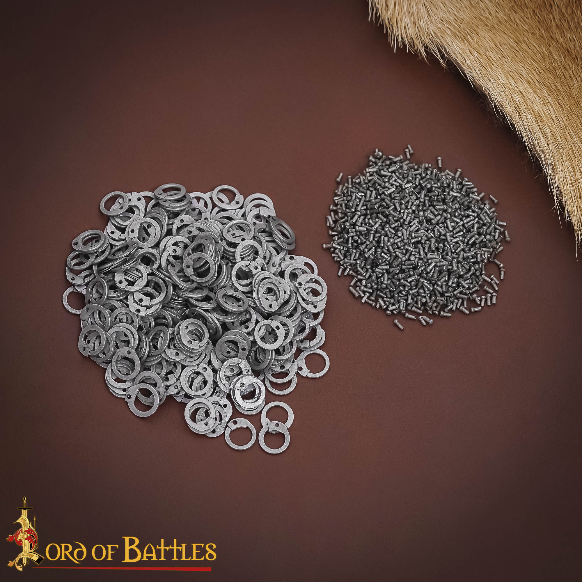 Anillas Planas de Acero - Anilla Plana de 7mm - Calibre 18, Acabado Natural - 1kgs - Ideal para Reparaciones y Bricolaje de Cota de Malla - Imagen 1