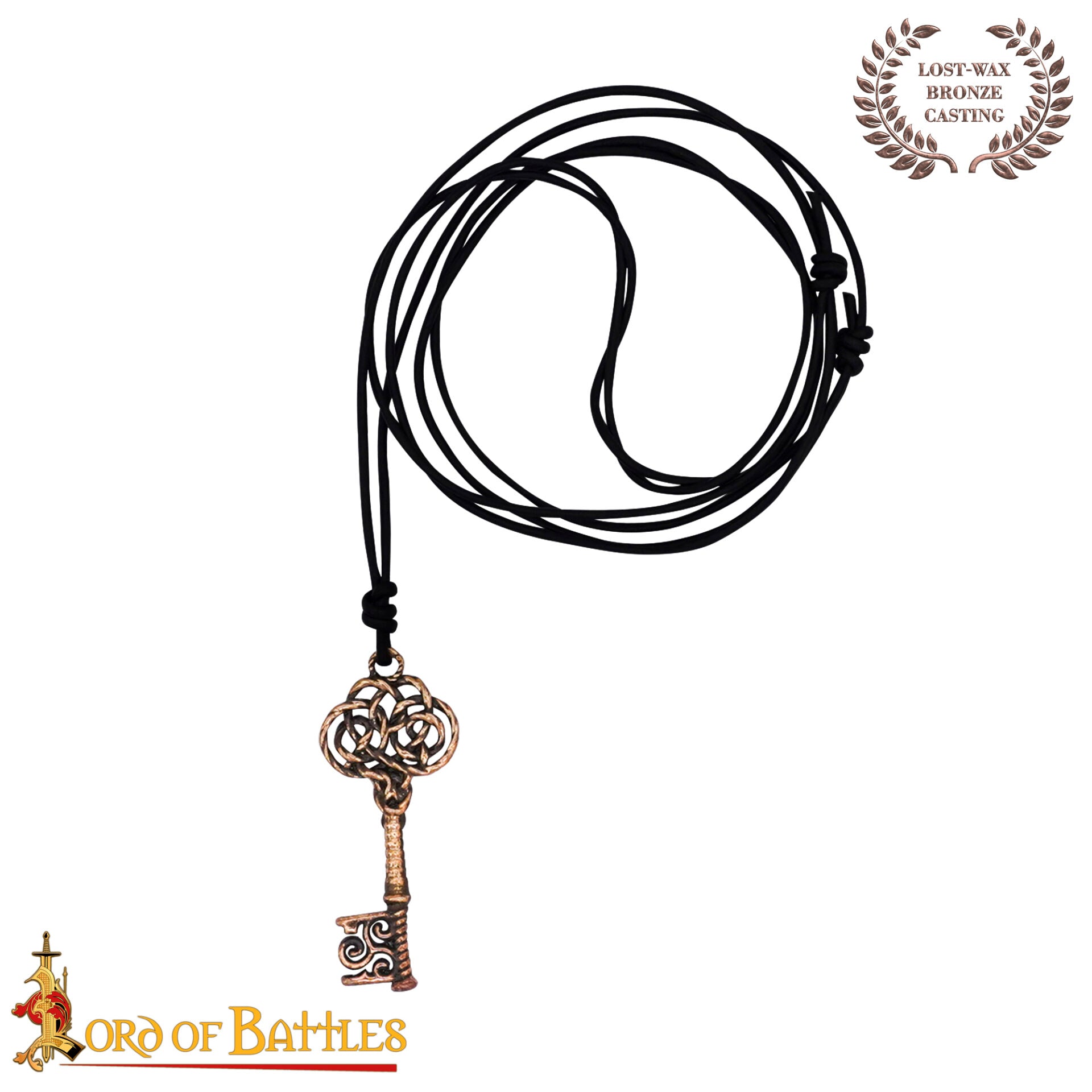 Colgante de Llave Medieval de Bronce Fundido a la Cera Perdida - Imagen 3