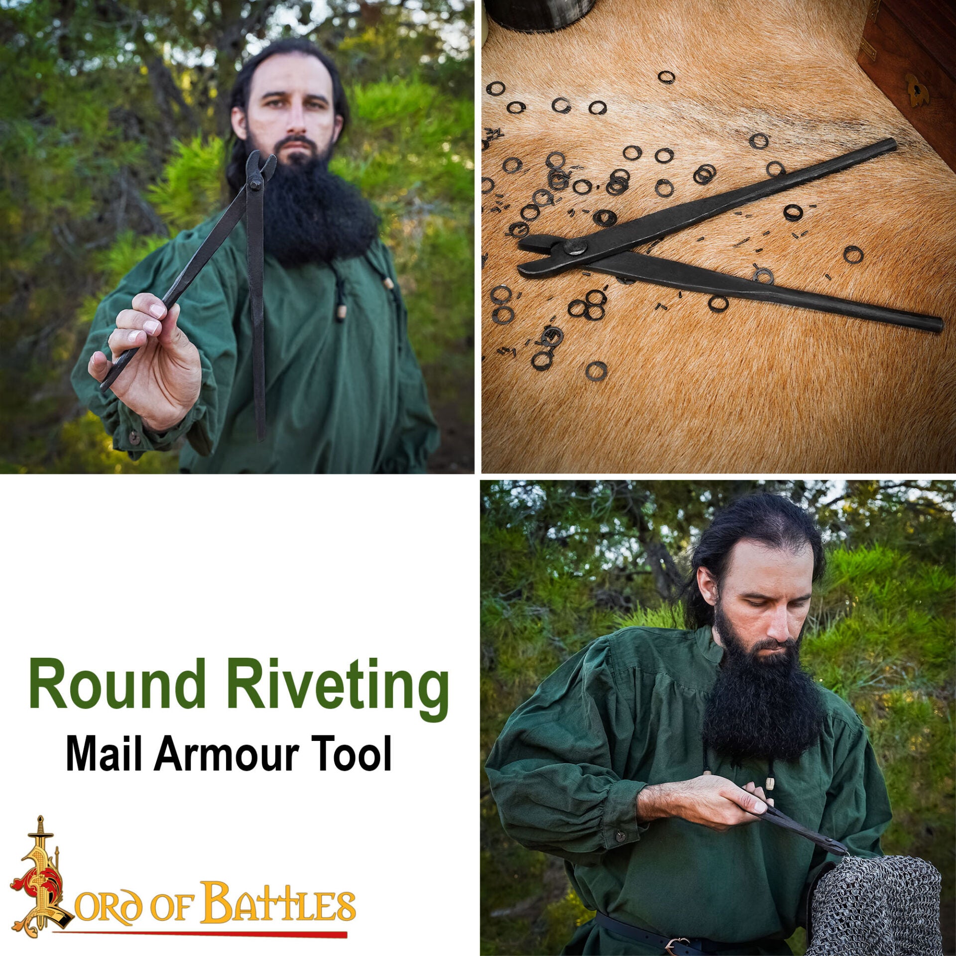 Remachadora Redonda de Acero Forjado a Mano para Anillas de Correo de 6 Mm y Calibre 18 - Imagen 8