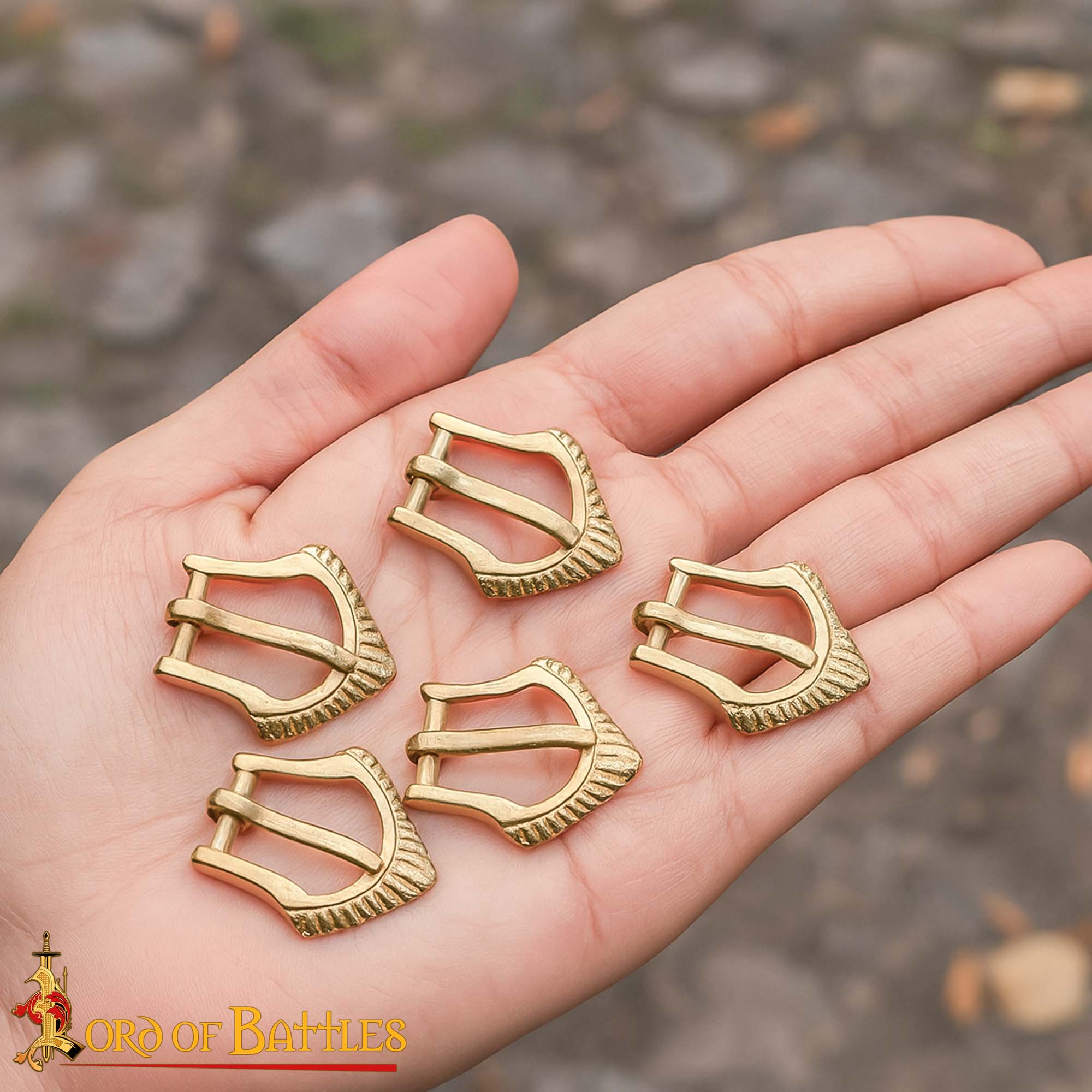 Hebilla Medieval Pequeña de Latón para Cinturón - Lote de 5 - Imagen 6