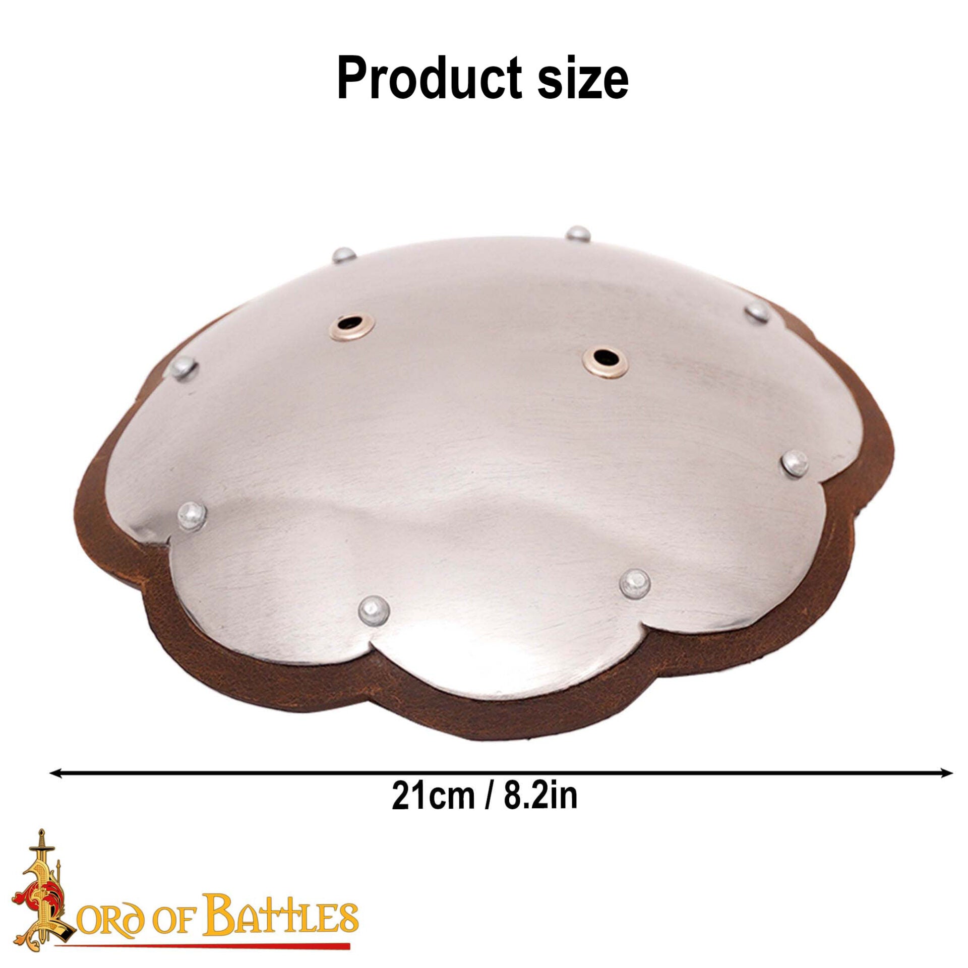 Redondel Ligero del Siglo Xiv Spaulders con Bordes Cortados en Cuero Calibre 16 - Imagen 3