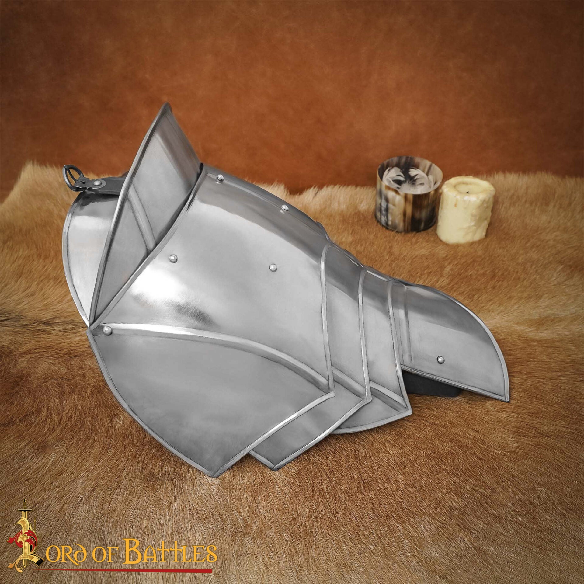 Pauldrons de Acero de Fantasía Medieval con Rompehojas - Imagen 2