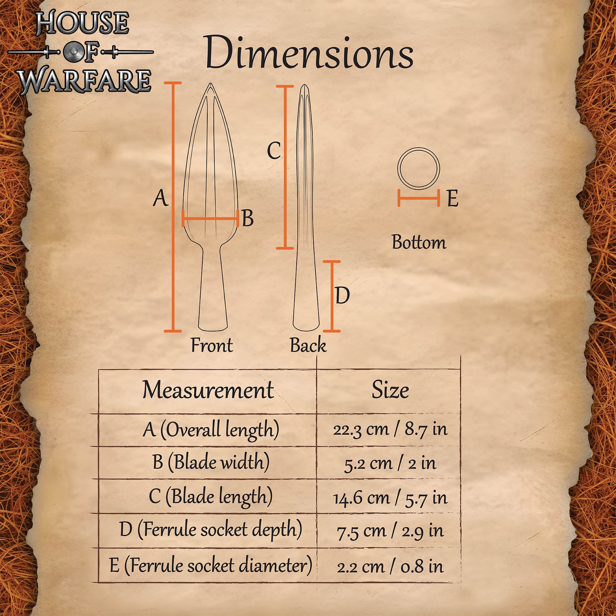 Punta de Lanza Medieval de Hoja Estriada de Acero Al Carbono Forjada a Mano para Lanza de Bricolaje, Larp y Exhibición - Imagen 3