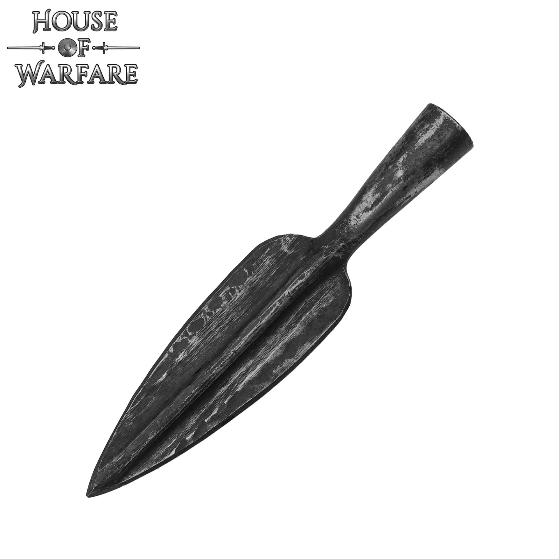 Punta de Lanza Medieval de Hoja Estriada de Acero Al Carbono Forjada a Mano para Lanza de Bricolaje, Larp y Exhibición - Imagen 4
