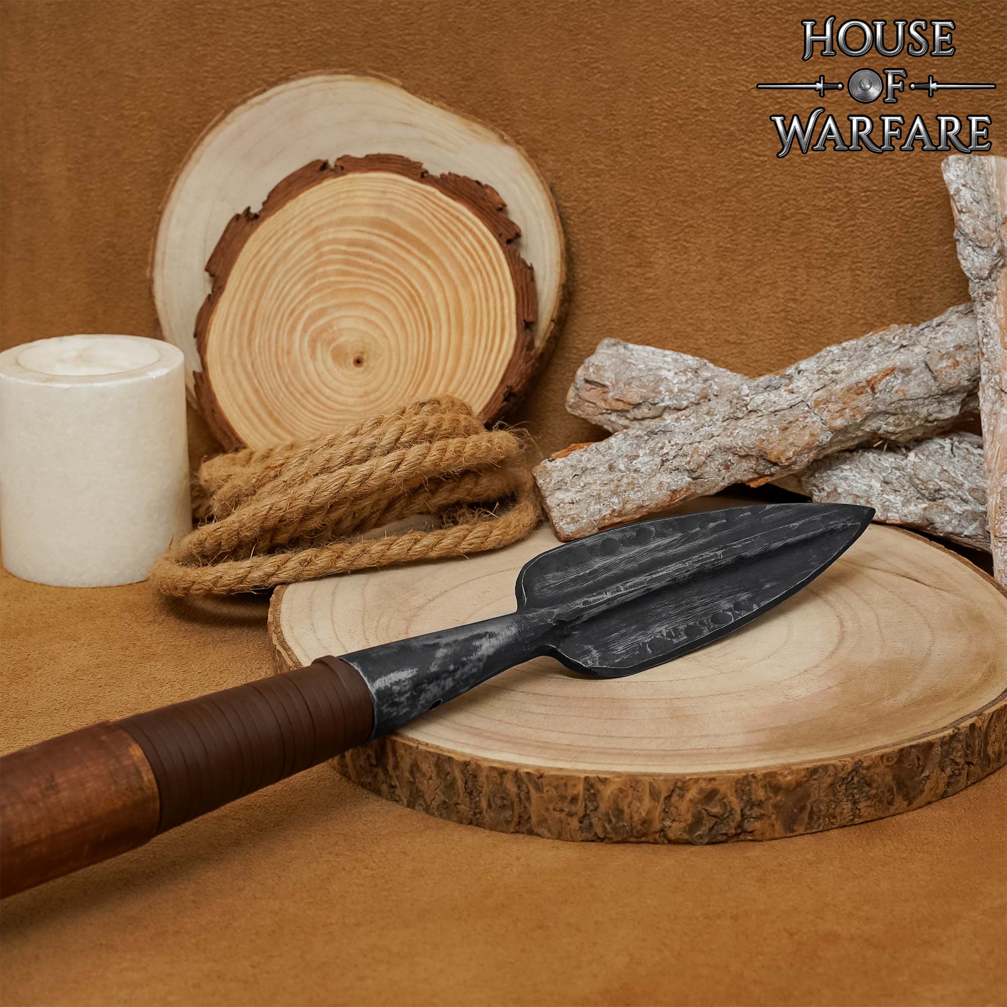 Punta de Lanza Medieval de Hoja Estriada de Acero Al Carbono Forjada a Mano para Lanza de Bricolaje, Larp y Exhibición - Imagen 6