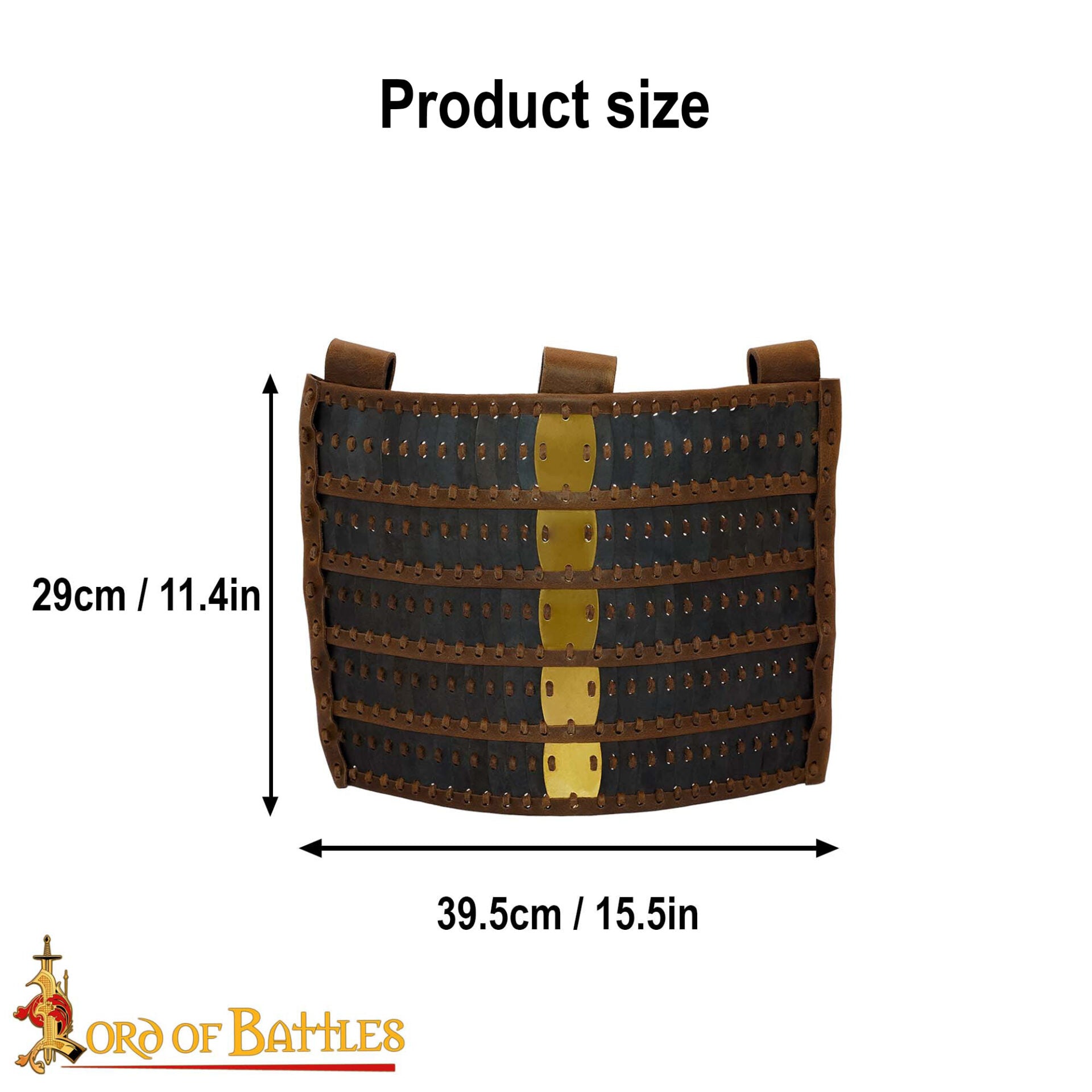 Armadura Medieval de Faldón Lamelar - Placas de Acero Calibre 20 con Refuerzo de Cuero - Protección de Cadera de Guerrero - Imagen 3