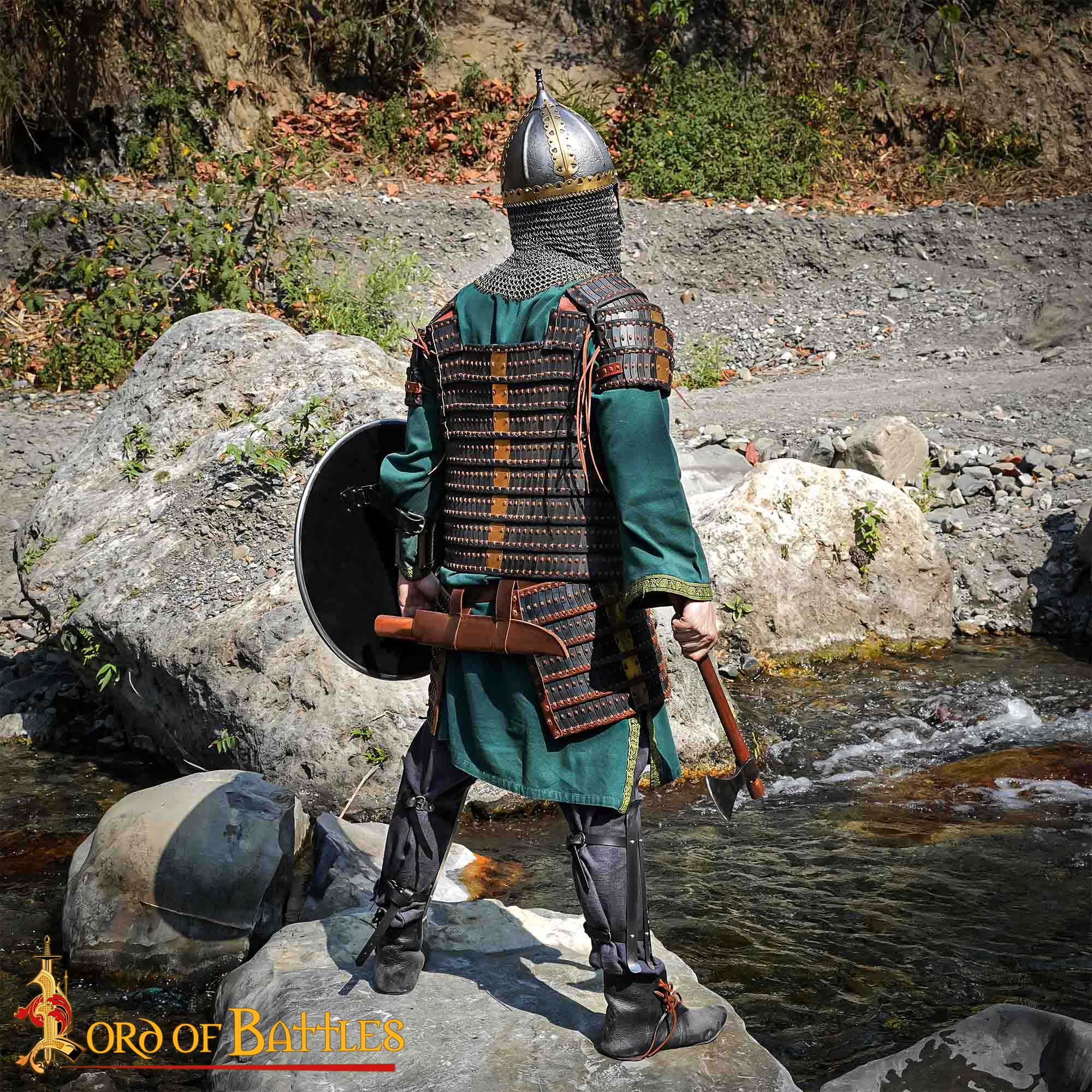 Armadura Medieval de Faldón Lamelar - Placas de Acero Calibre 20 con Refuerzo de Cuero - Protección de Cadera de Guerrero - Imagen 5