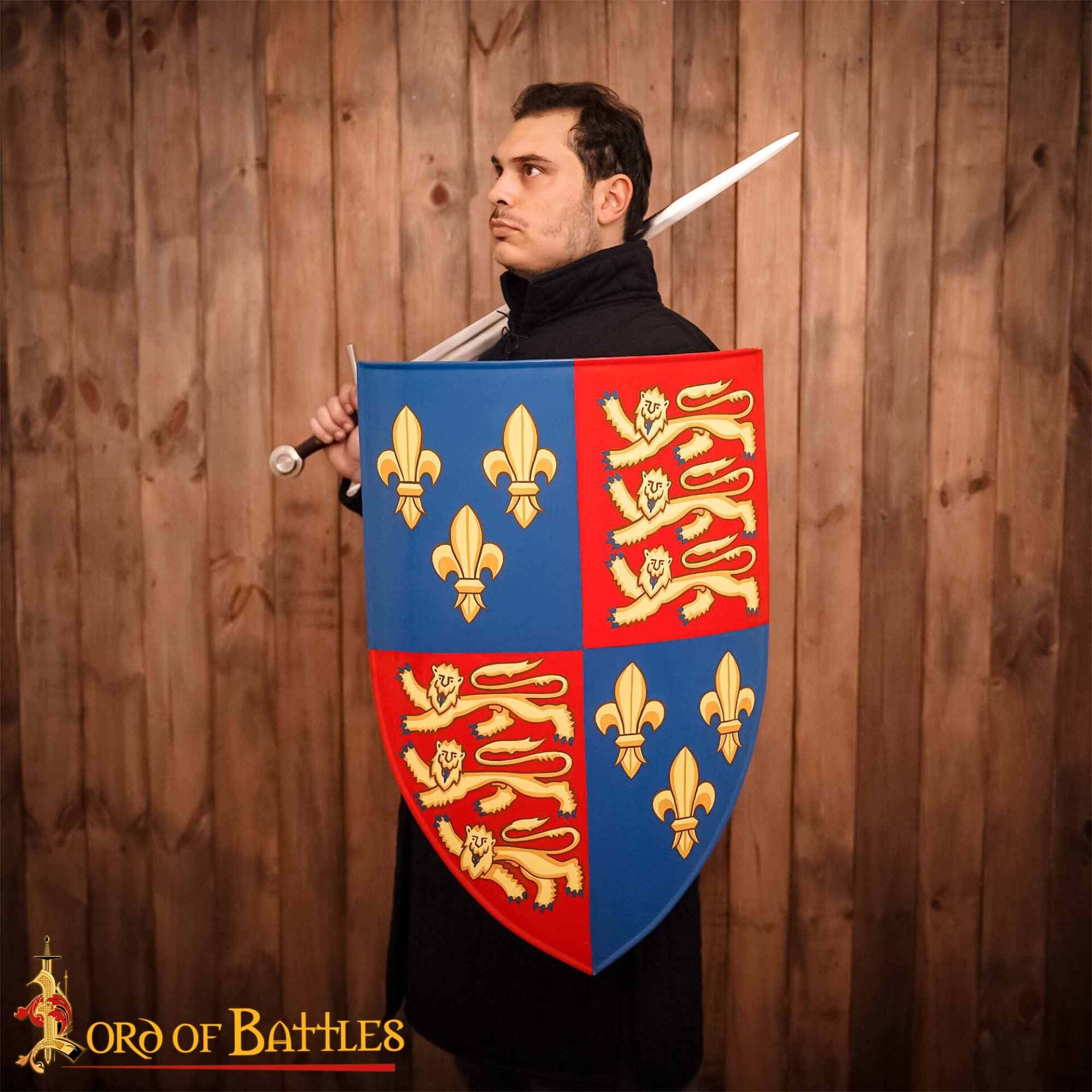 Escudo Edward con Diseño de Flor - Acero Dulce Pintado Calibre 18 - Imagen 2