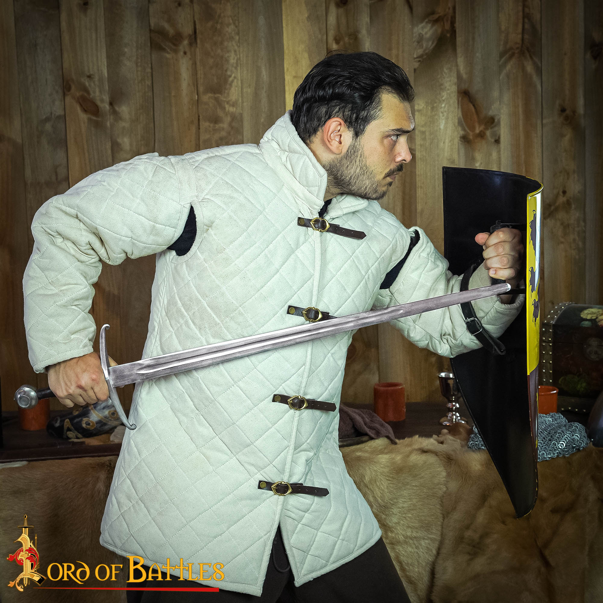 Escudo Galés Decorativo con León Rampante Escudo de Armas de Owain Glyndwr - Imagen 7