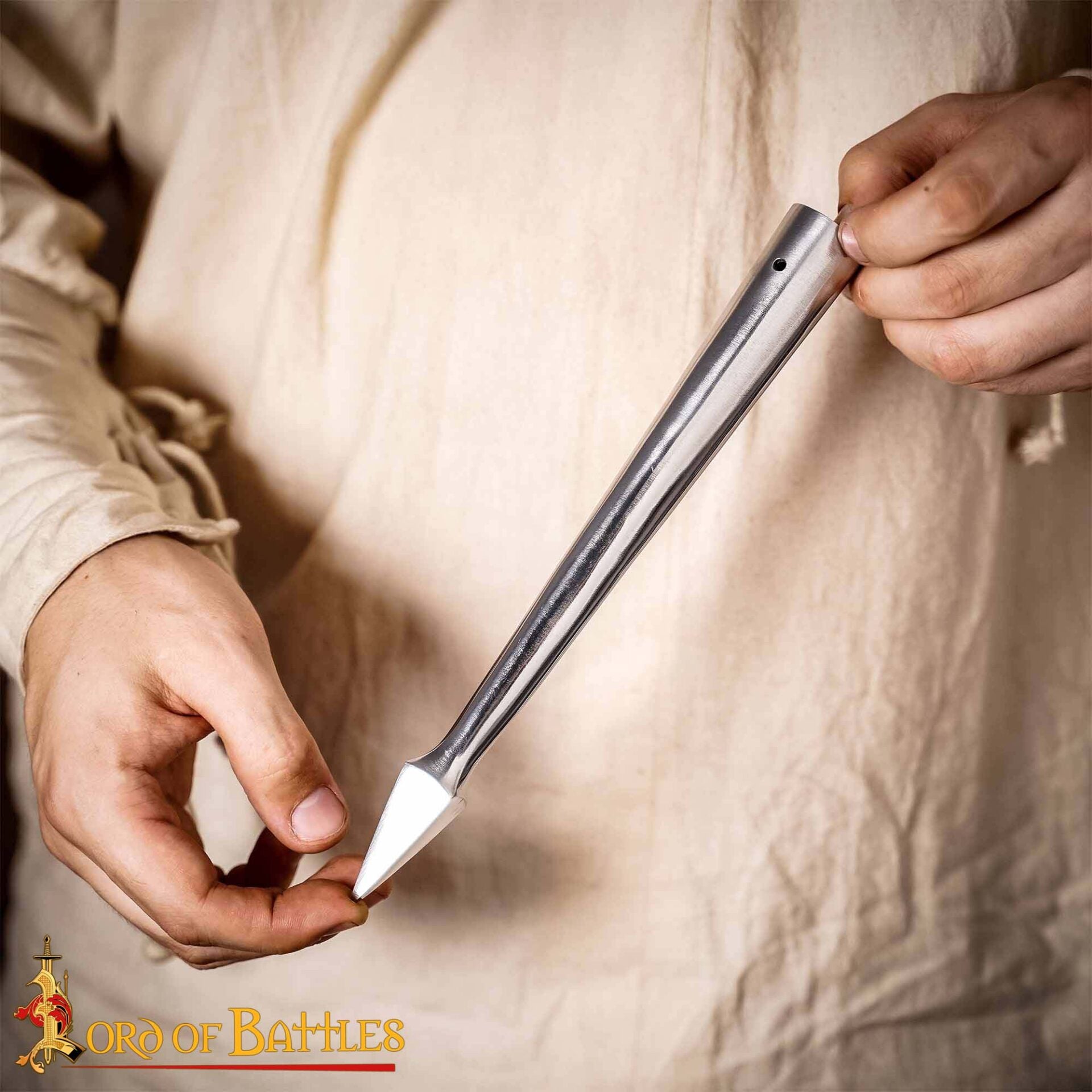 Cabeza de Lanza Triangular Medieval, Punta de Lanza de Acero para Larp y Coleccionistas - Imagen 5