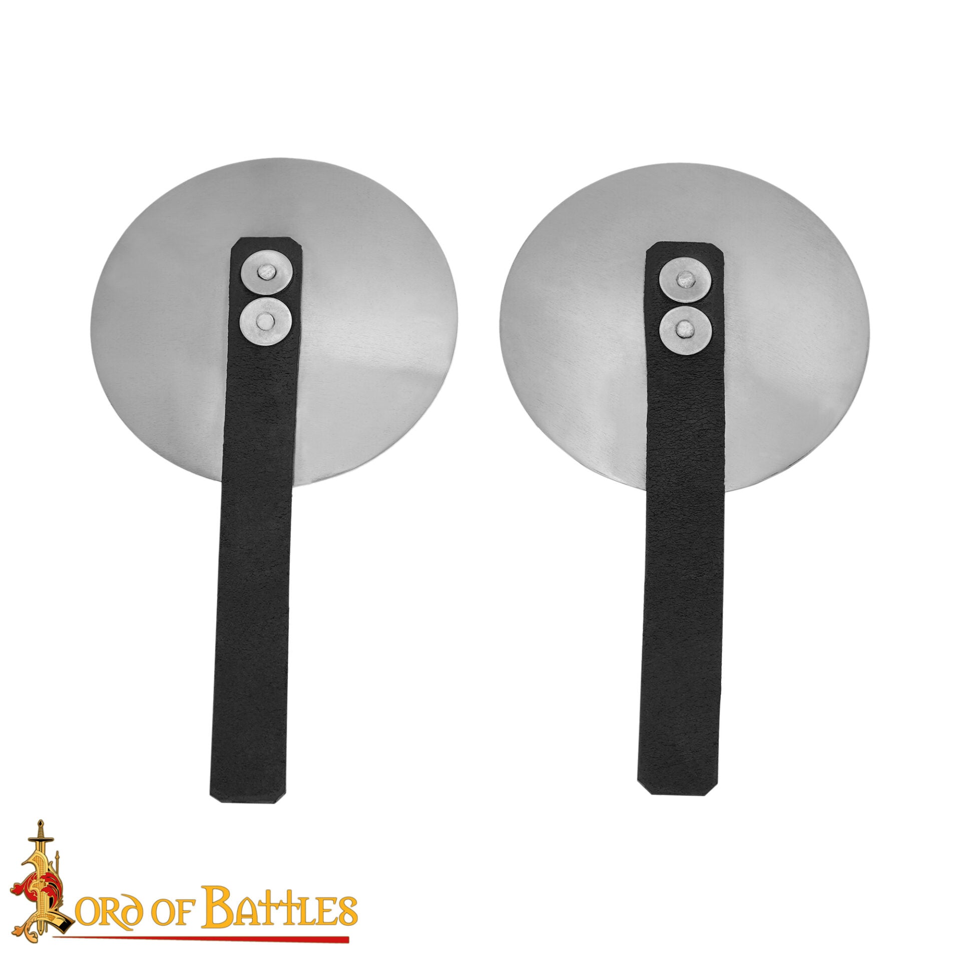 Rondeles Medievales de Acero con Correas de Cuero - Pareja - Imagen 8