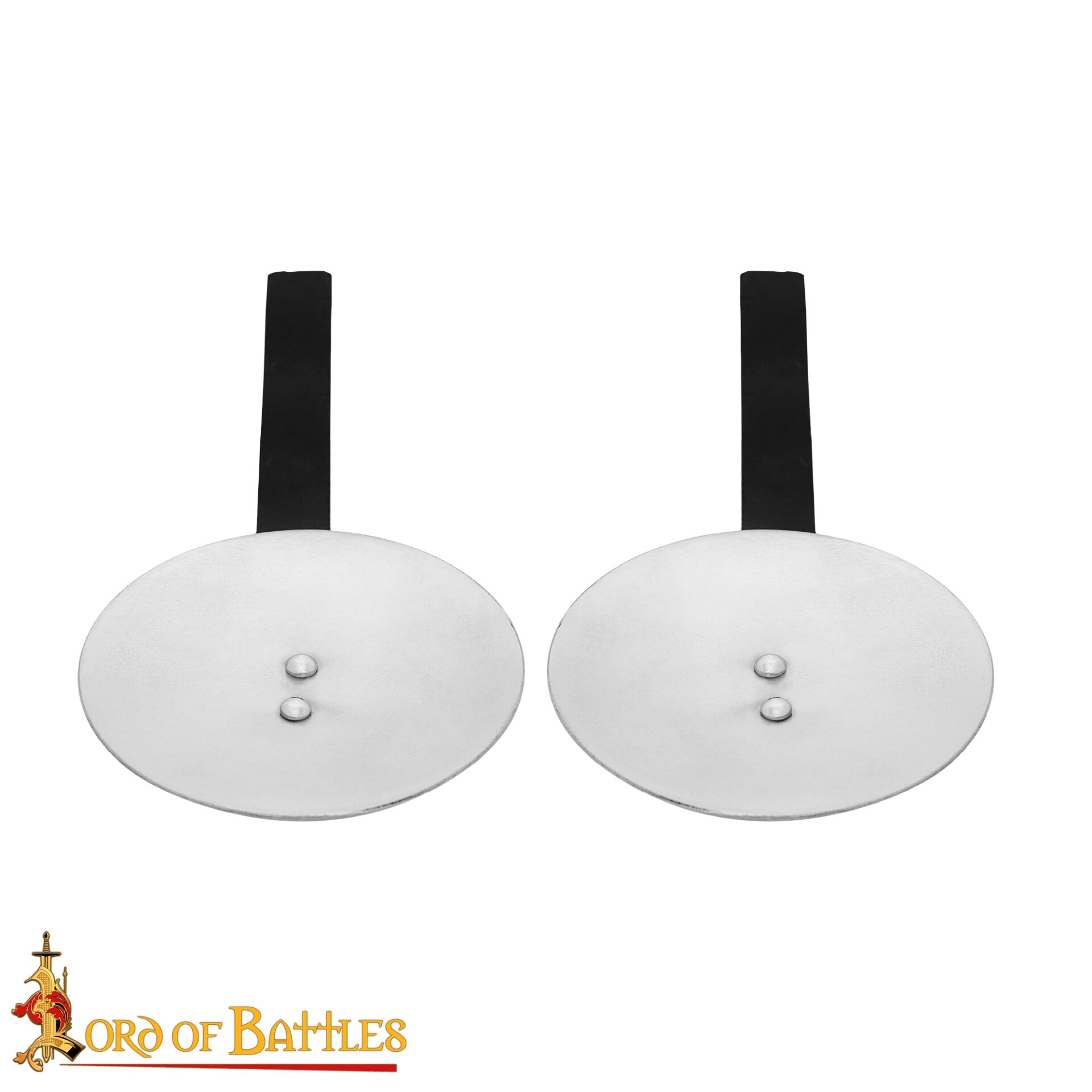 Rondeles Medievales de Acero con Correas de Cuero - Pareja - Imagen 9