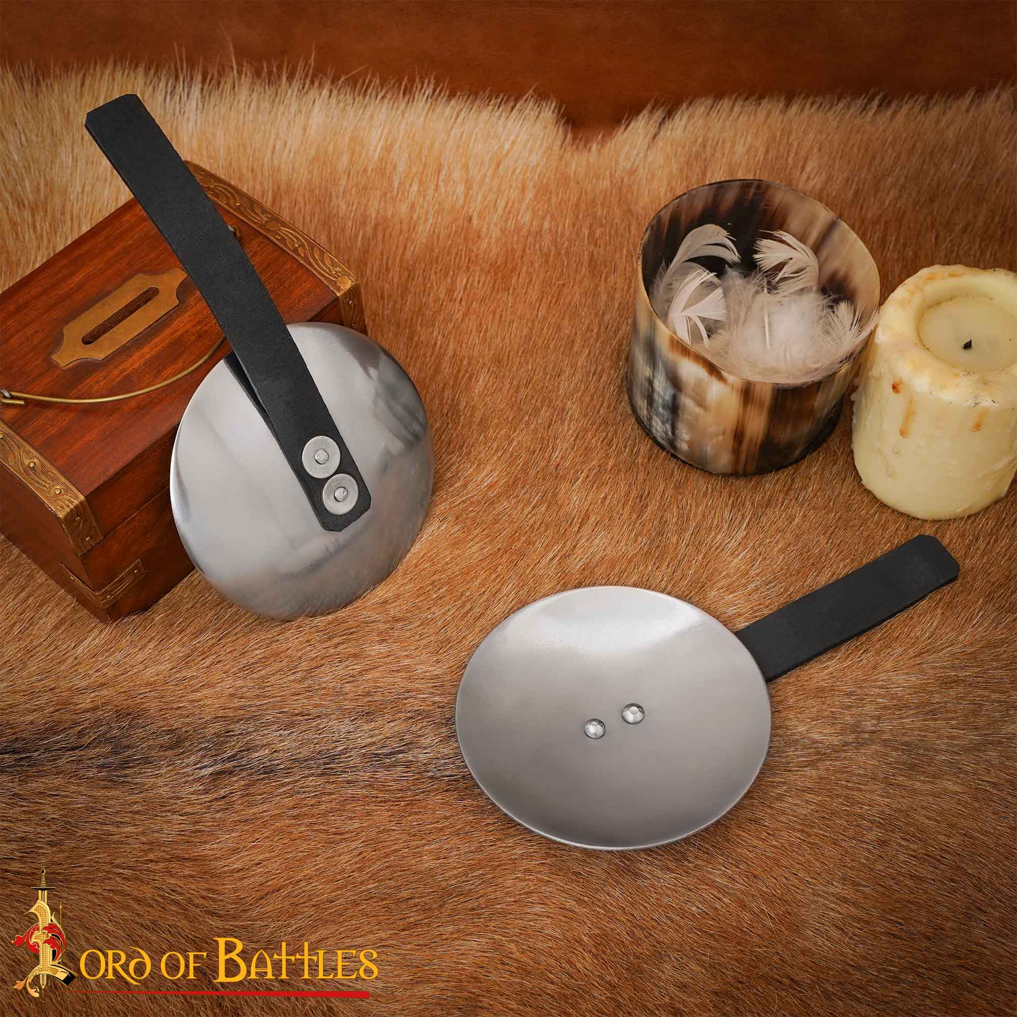 Rondeles Medievales de Acero con Correas de Cuero - Pareja - Imagen 10