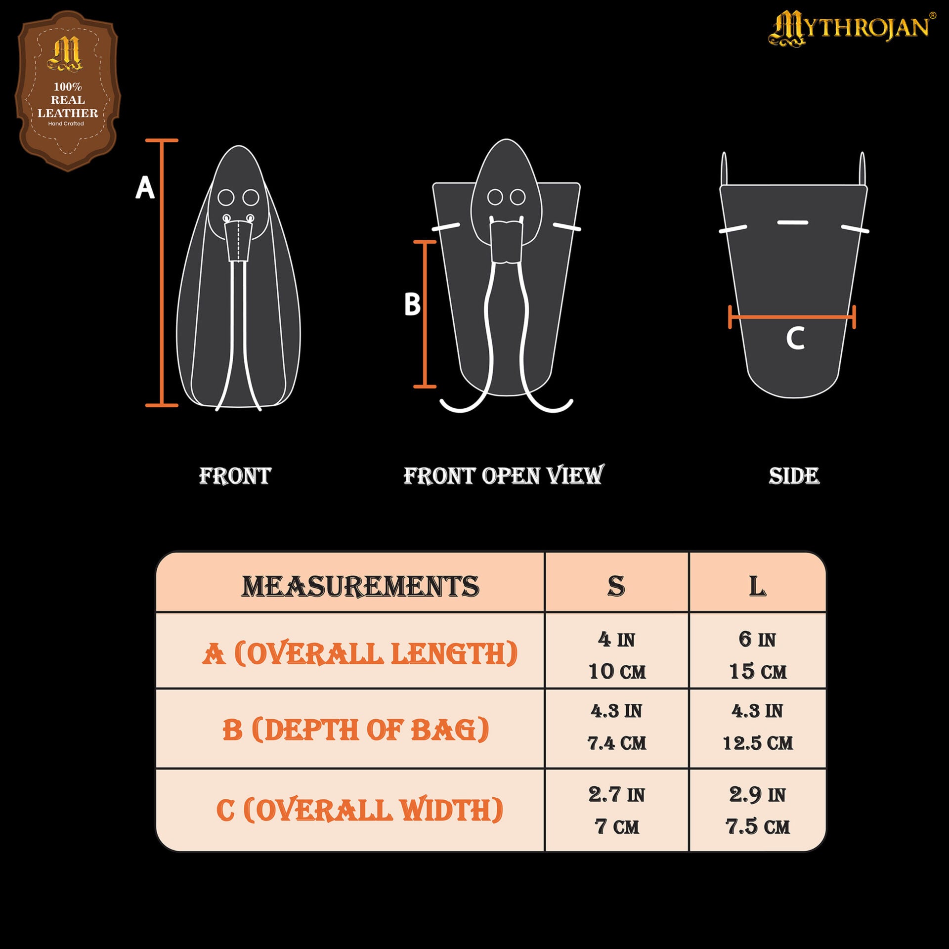 Mythrojan "gold And Dice" Drawstring Pouch, Ideal For Sca Larp Reenactment & Ren Fair - Suede Leather Pouch, Black, 4 - Imagen 2