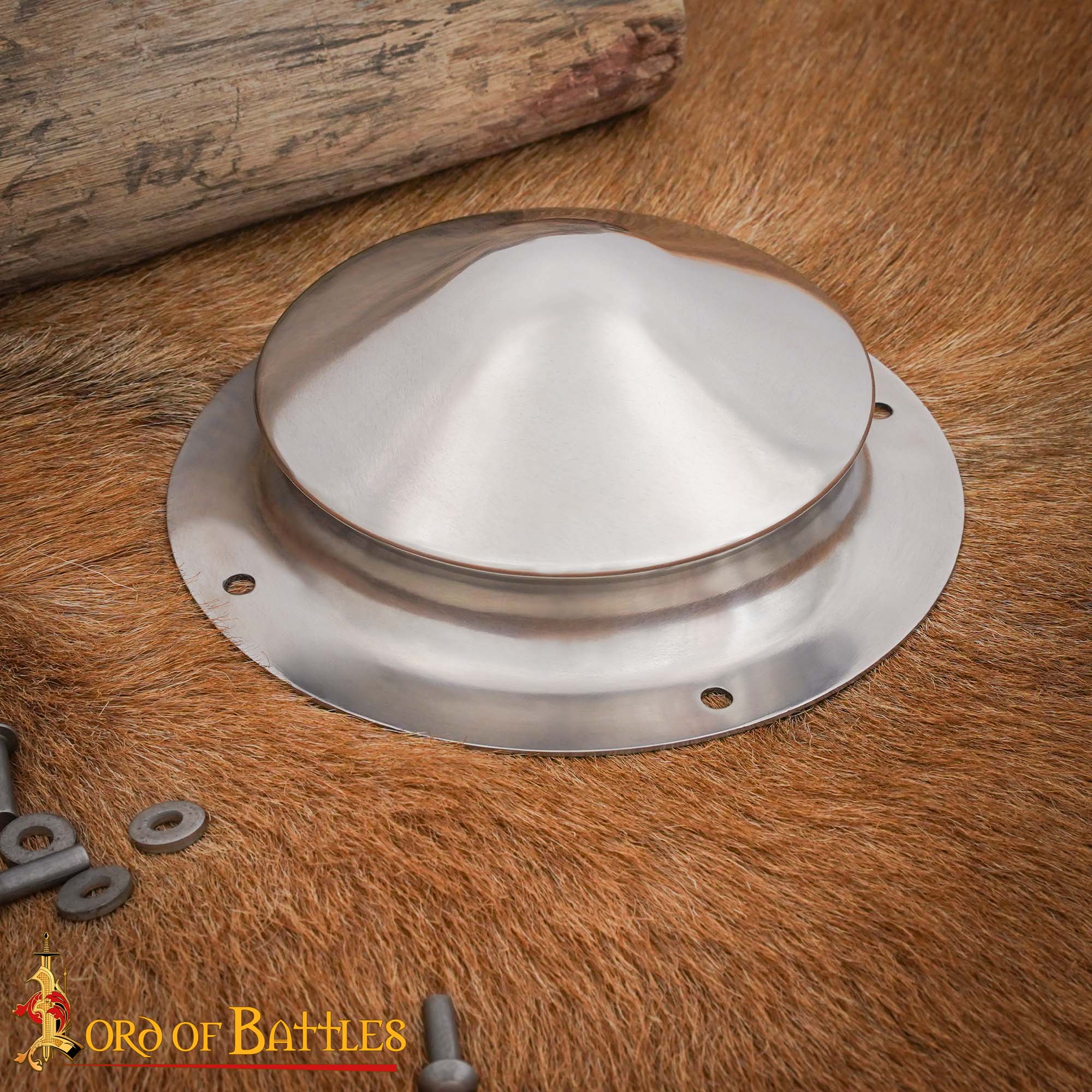 Escudo Cónico Medieval Forjado a Mano Umbo - Imagen 2