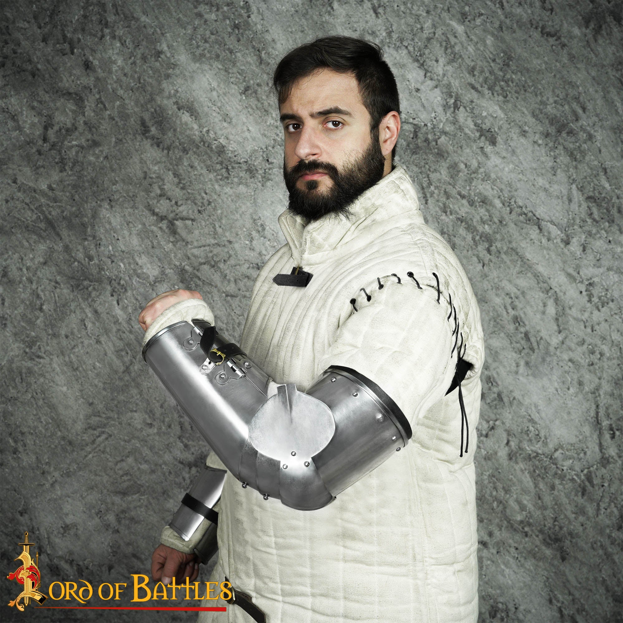 Vambraces de Acero Pulido del Siglo Xiv con Coderas Articuladas - Imagen 6