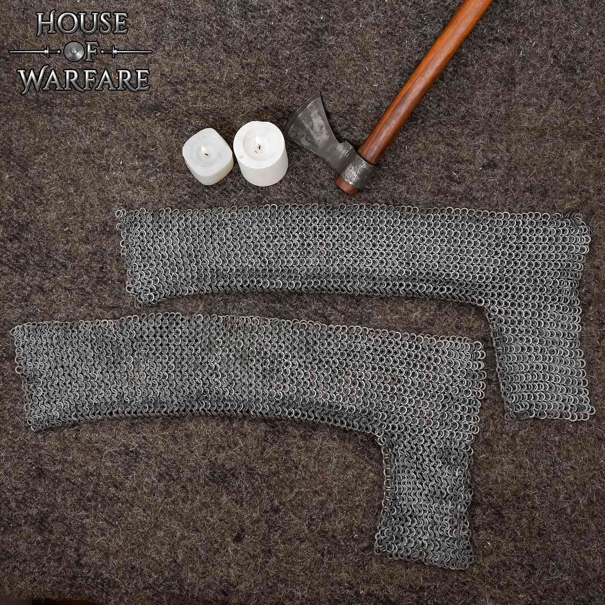 Voiders (par) Anillo Plano Redondo Remachado Acero Suave 8mm Calibre 18 - Medieval Chainmail Underarm Protection - Imagen 1