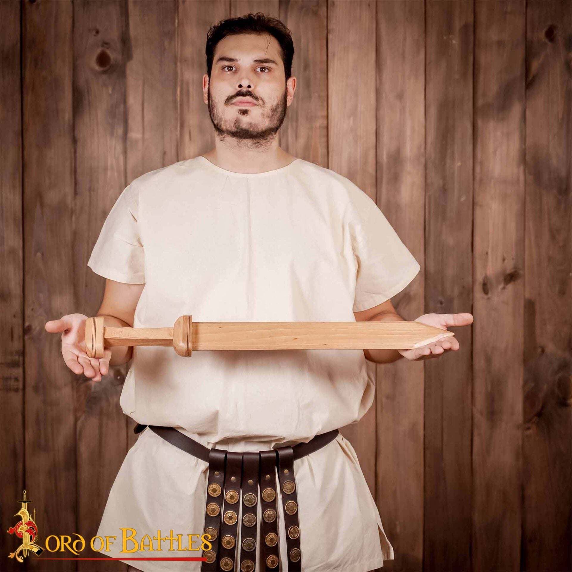 Gladius Romano Espada Artesanal de Madera con Diseño Histórico - Imagen 5